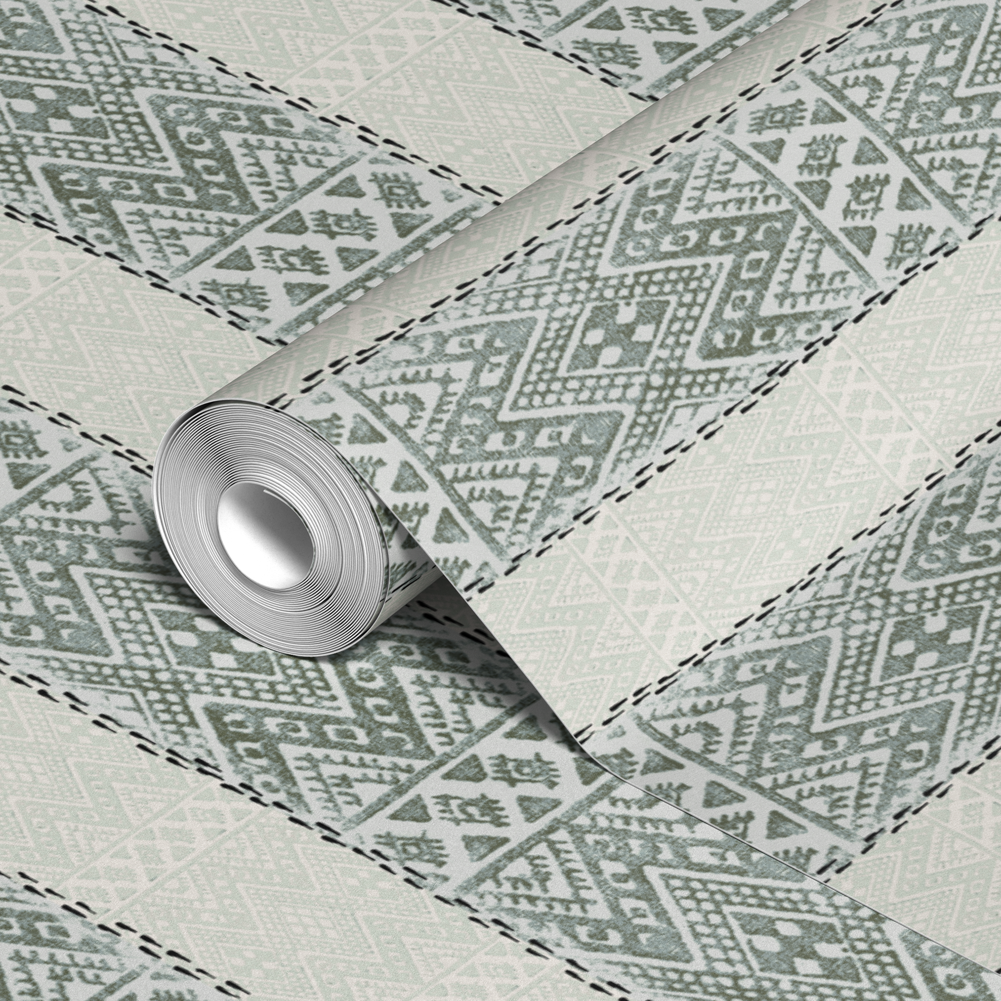 wallpaper roll closeup mockup