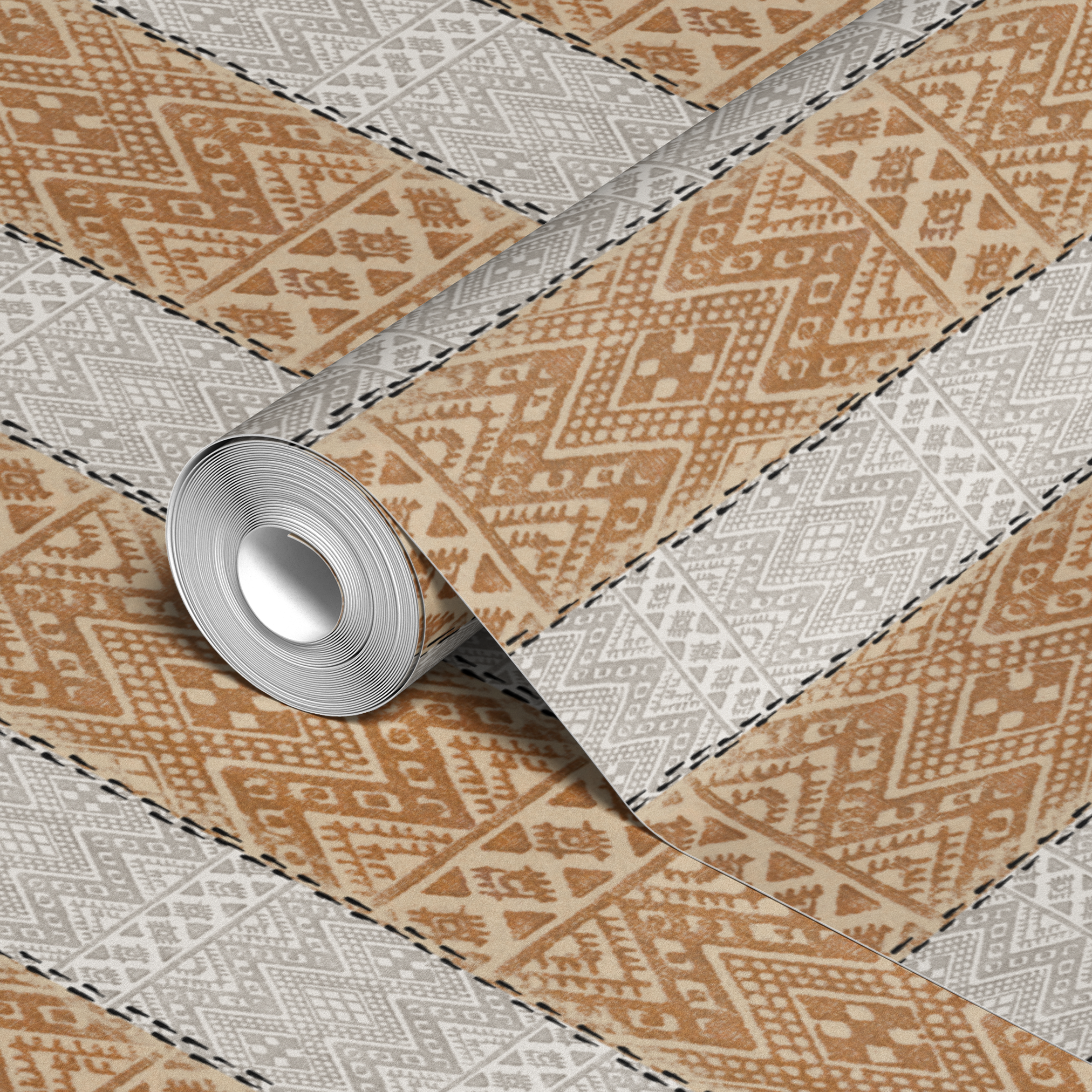 wallpaper roll closeup mockup