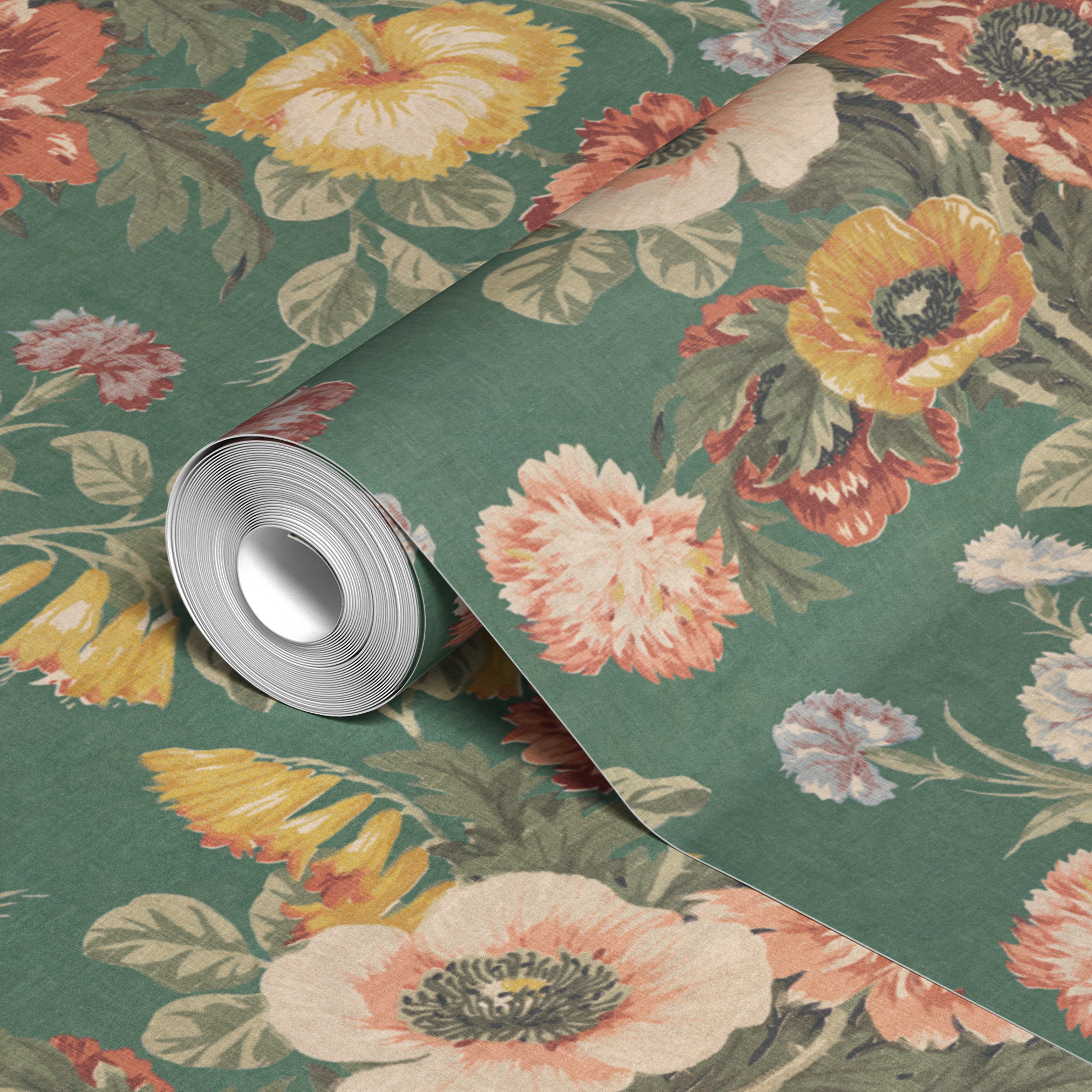 wallpaper roll closeup mockup