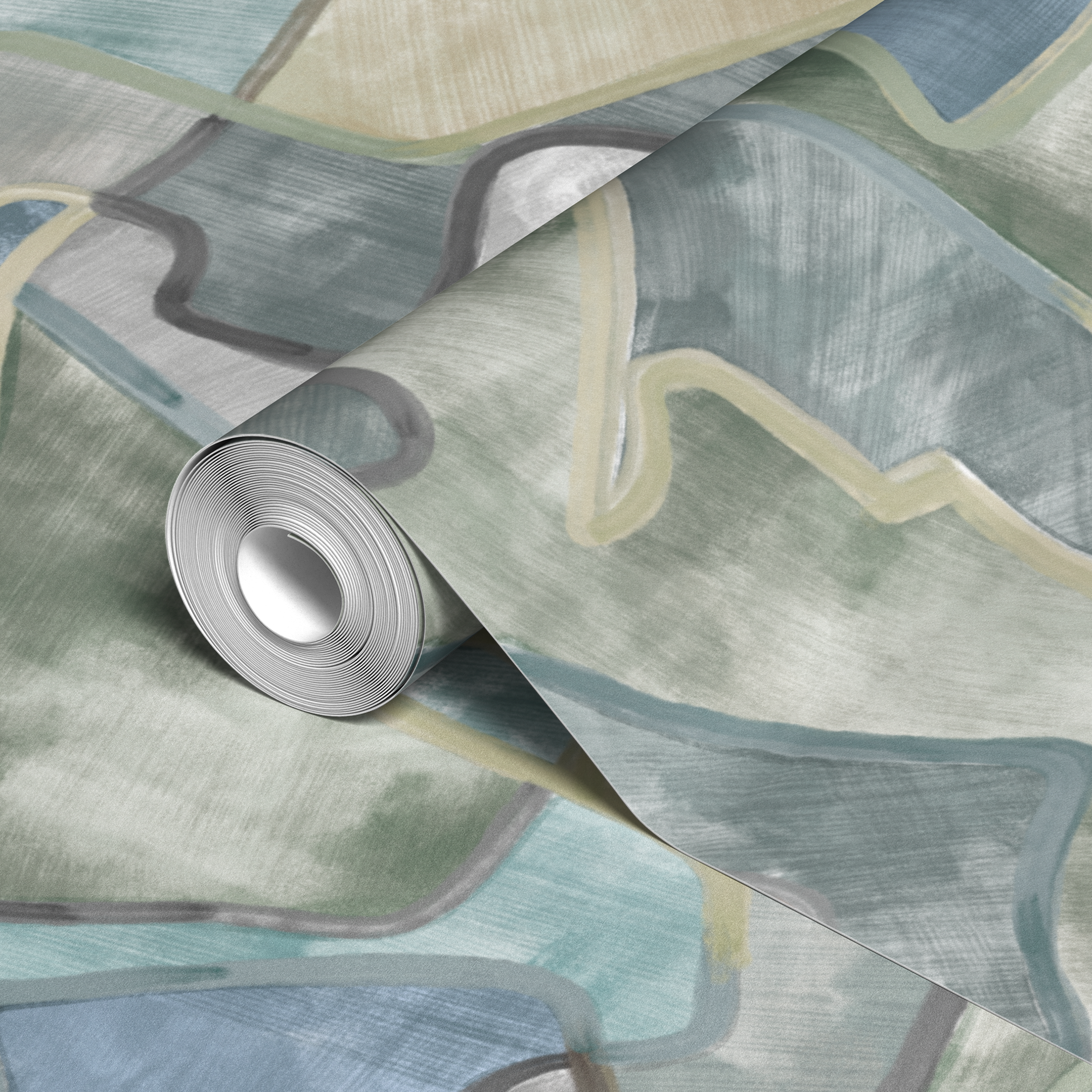 wallpaper roll closeup mockup