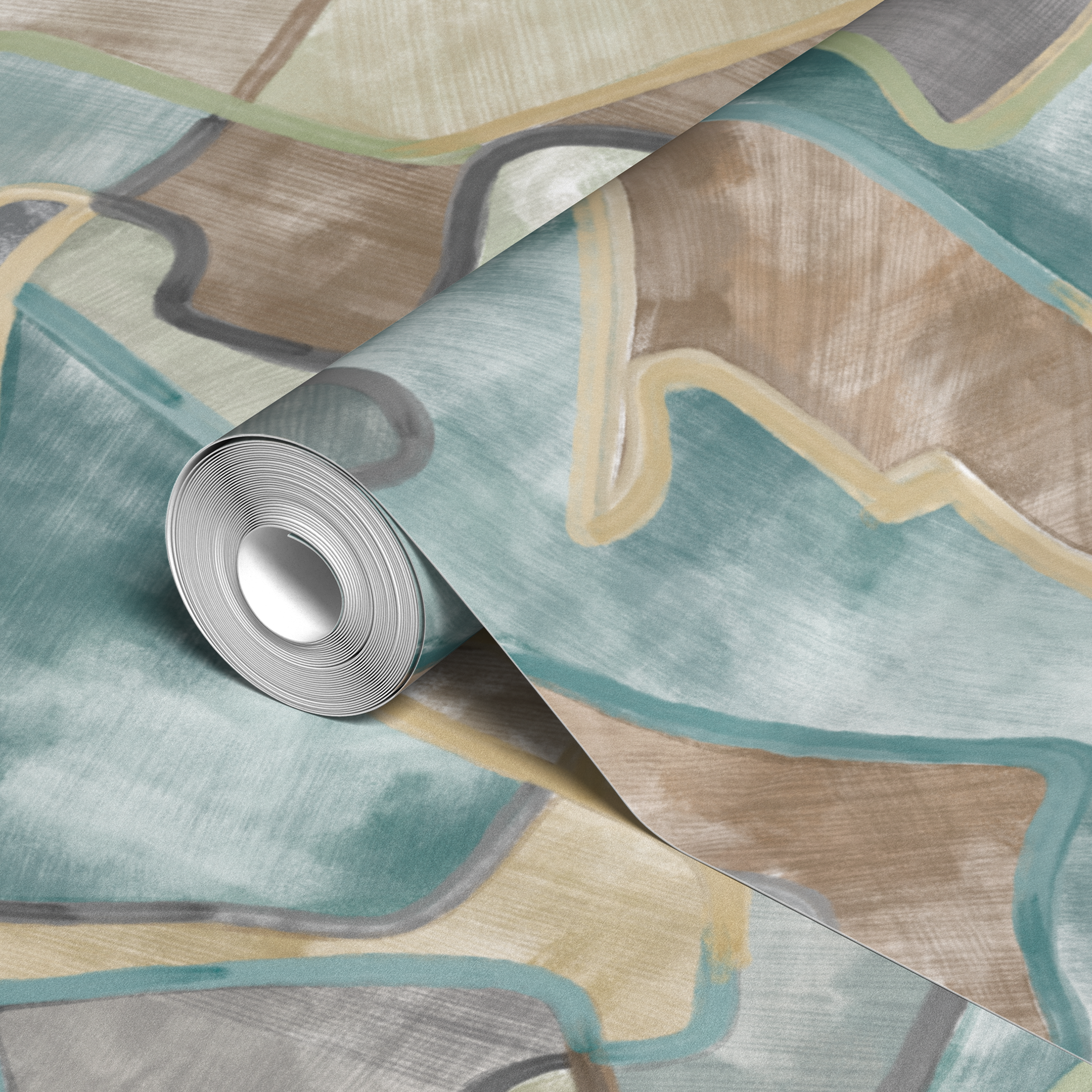 wallpaper roll closeup mockup