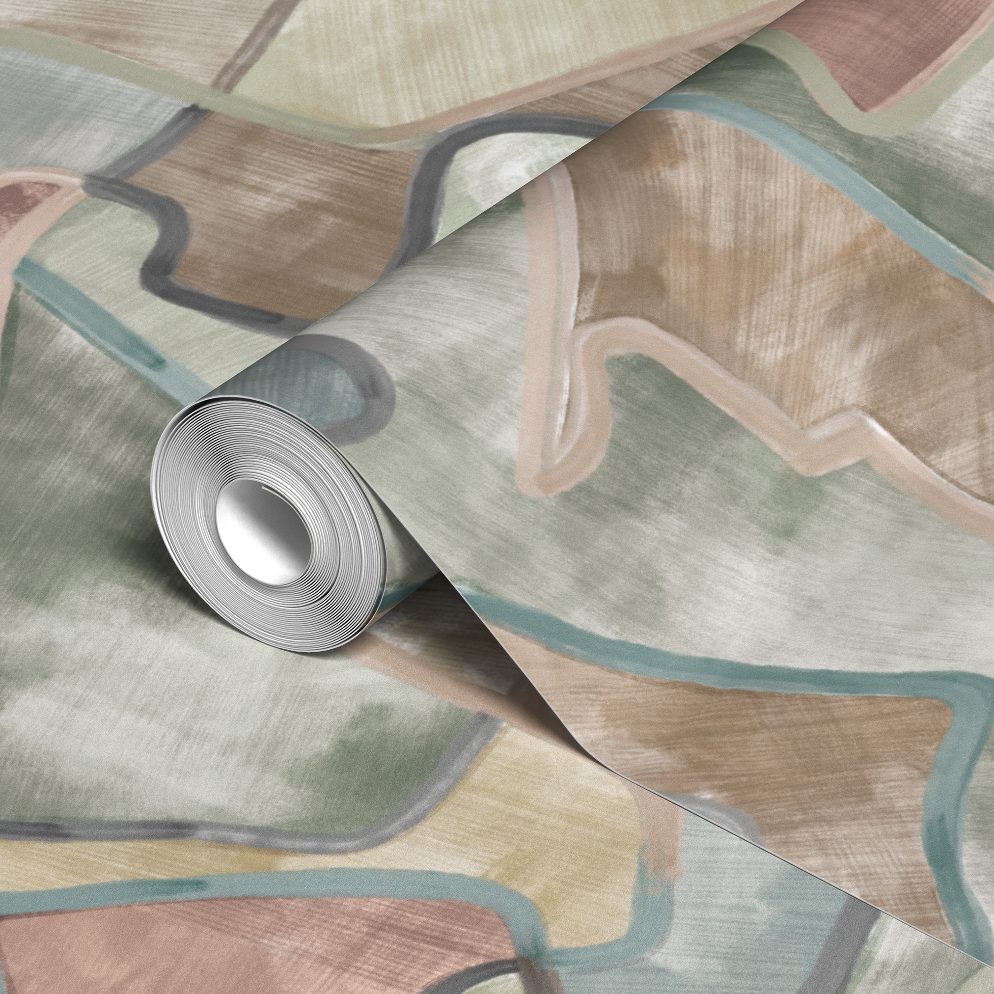 wallpaper roll closeup mockup