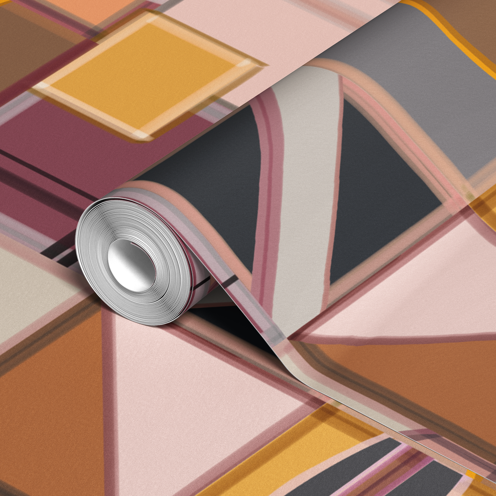 wallpaper roll closeup mockup