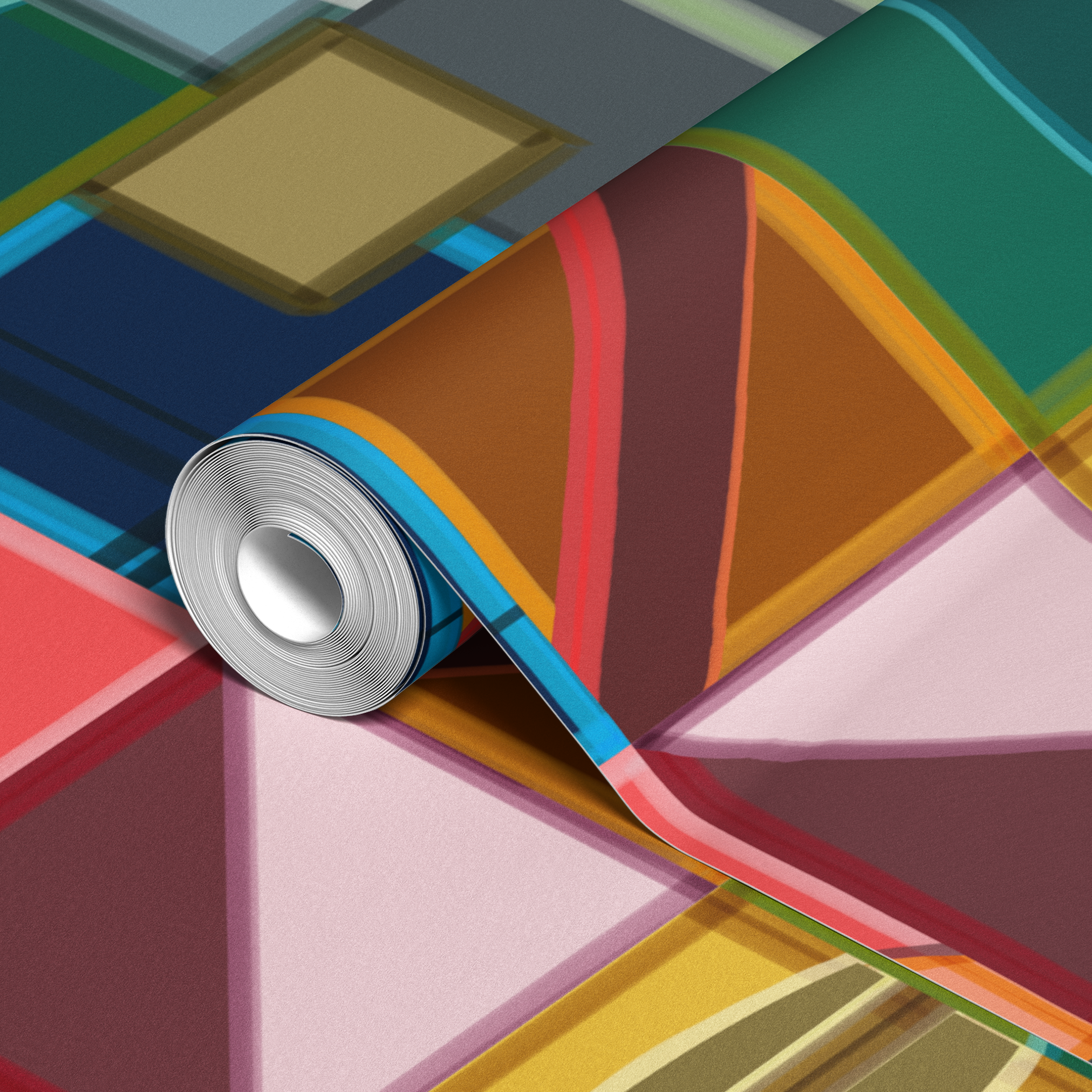 wallpaper roll closeup mockup