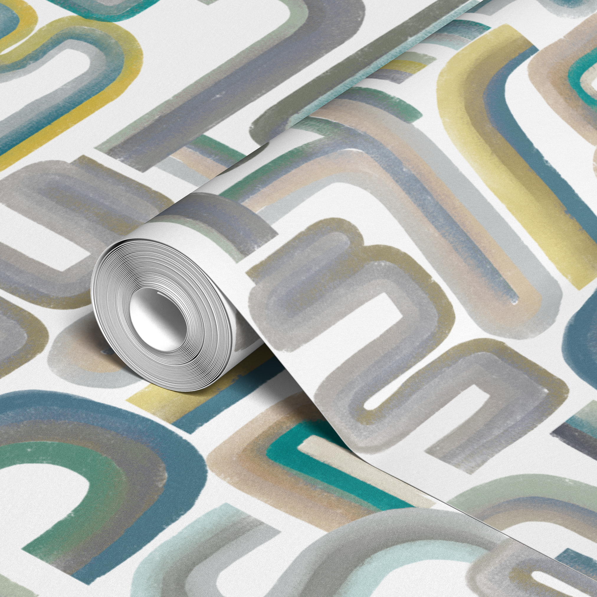 wallpaper roll closeup mockup