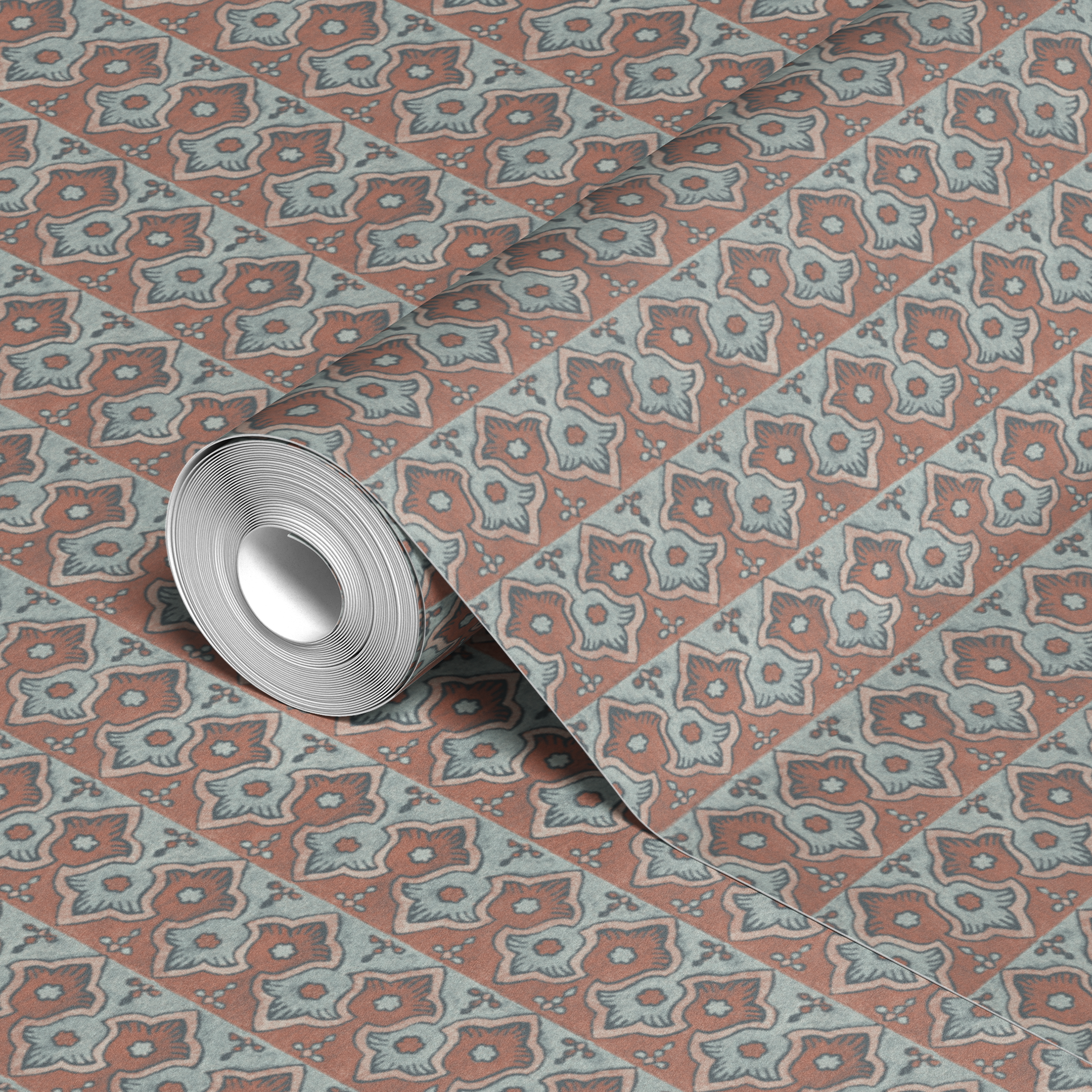 wallpaper roll closeup mockup