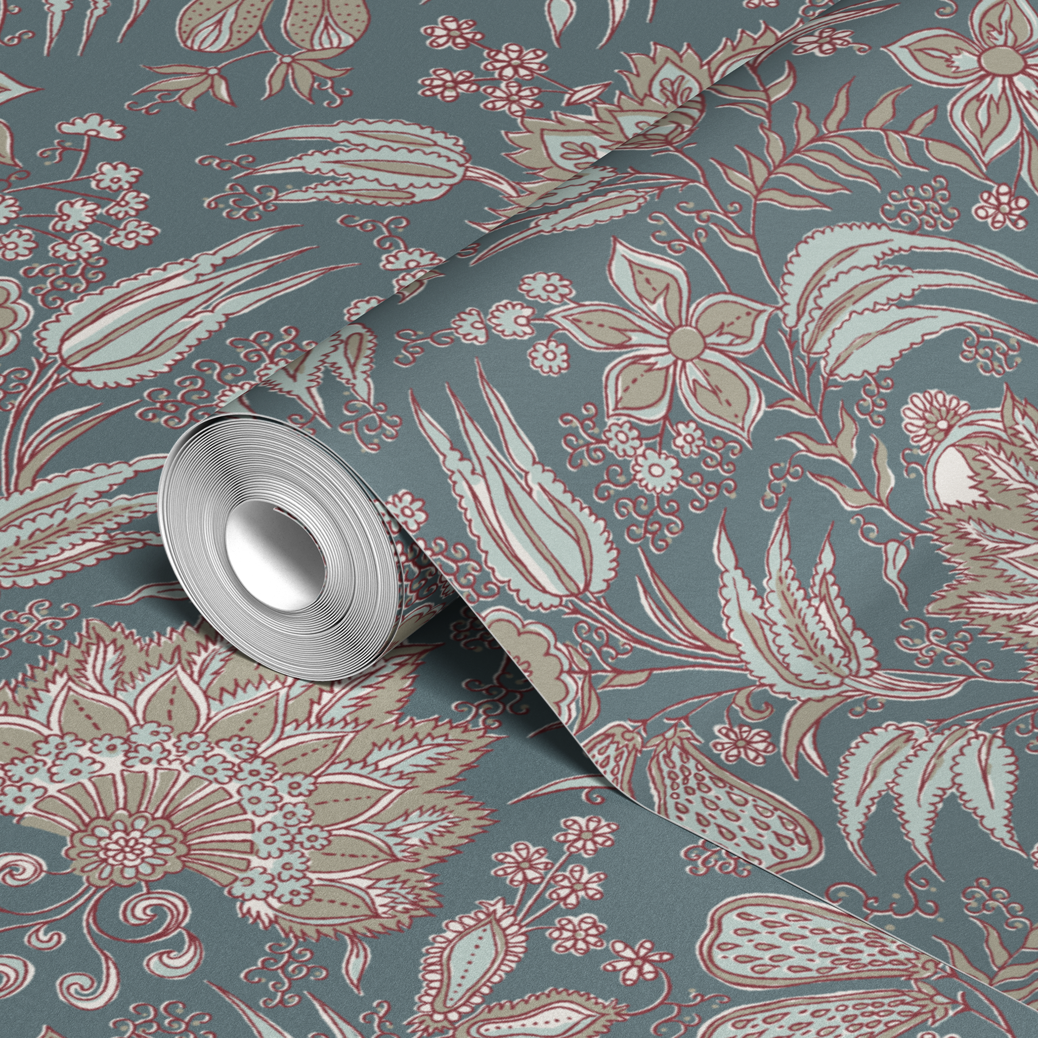 wallpaper roll closeup mockup