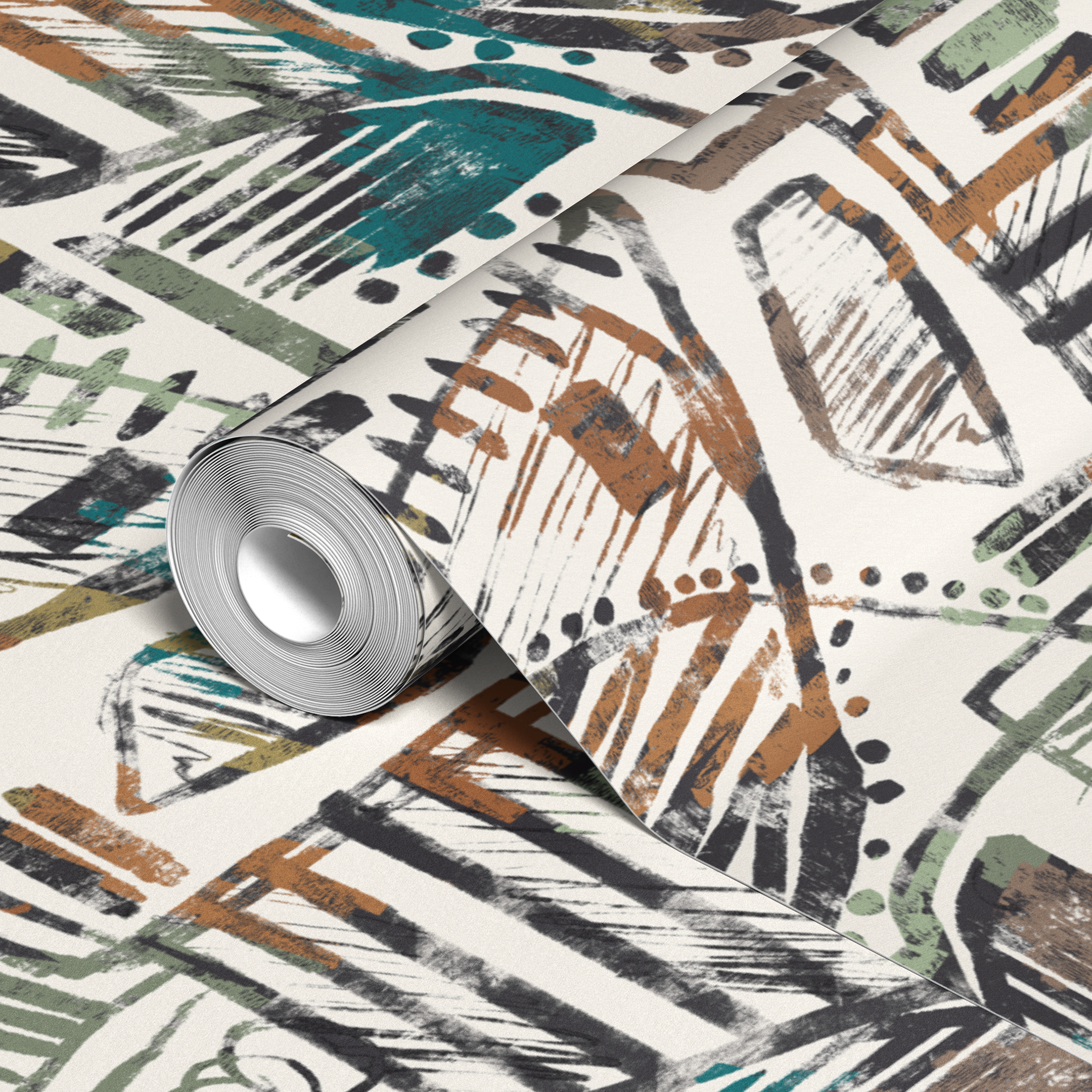 wallpaper roll closeup mockup