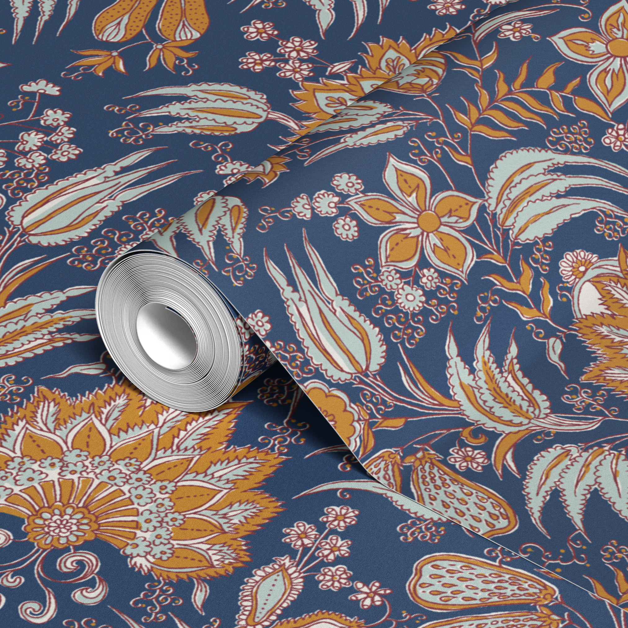 wallpaper roll closeup mockup