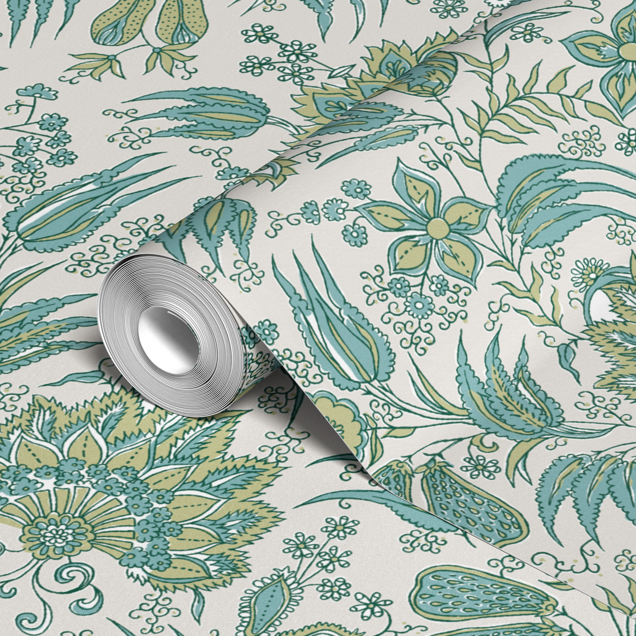 wallpaper roll closeup mockup
