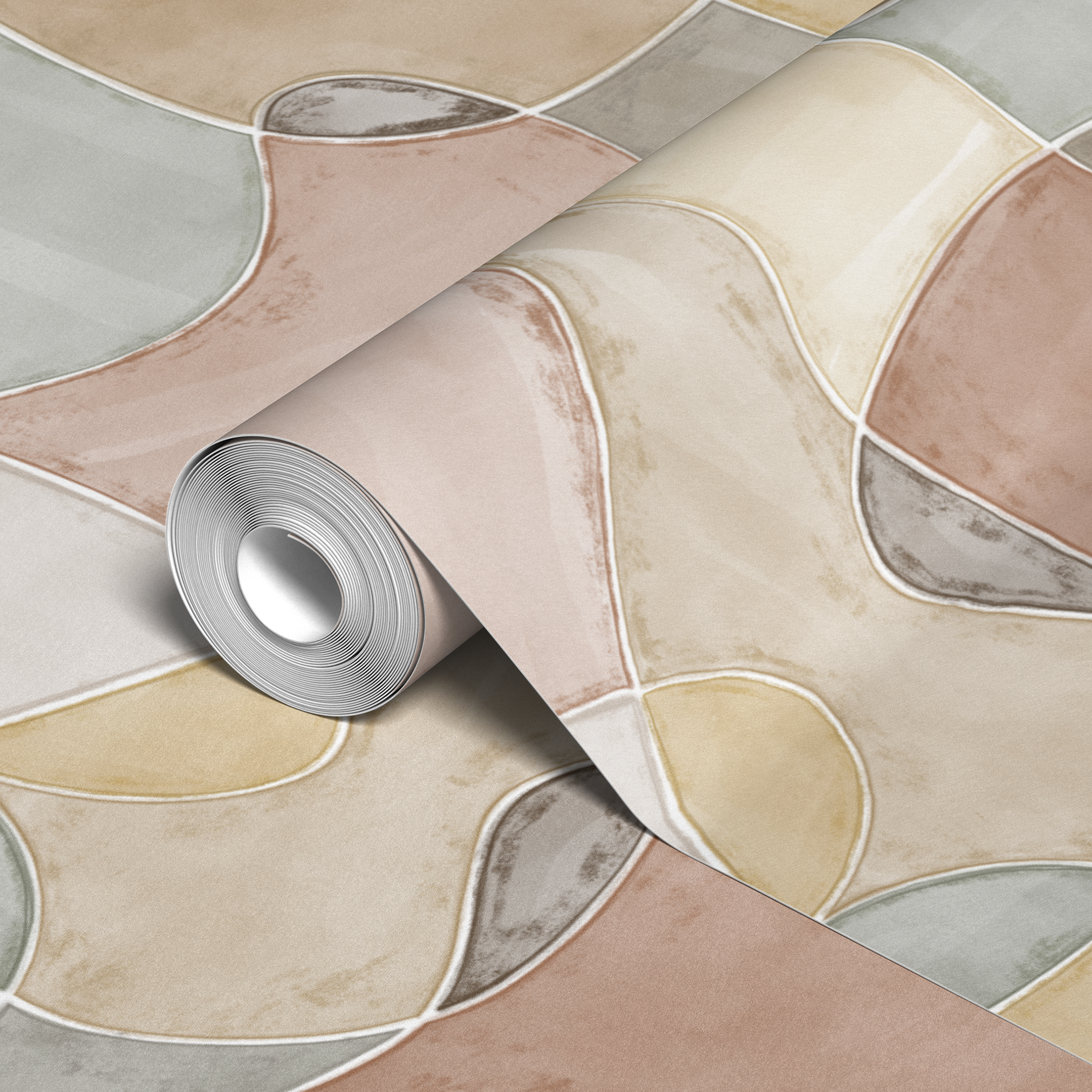 wallpaper roll closeup mockup