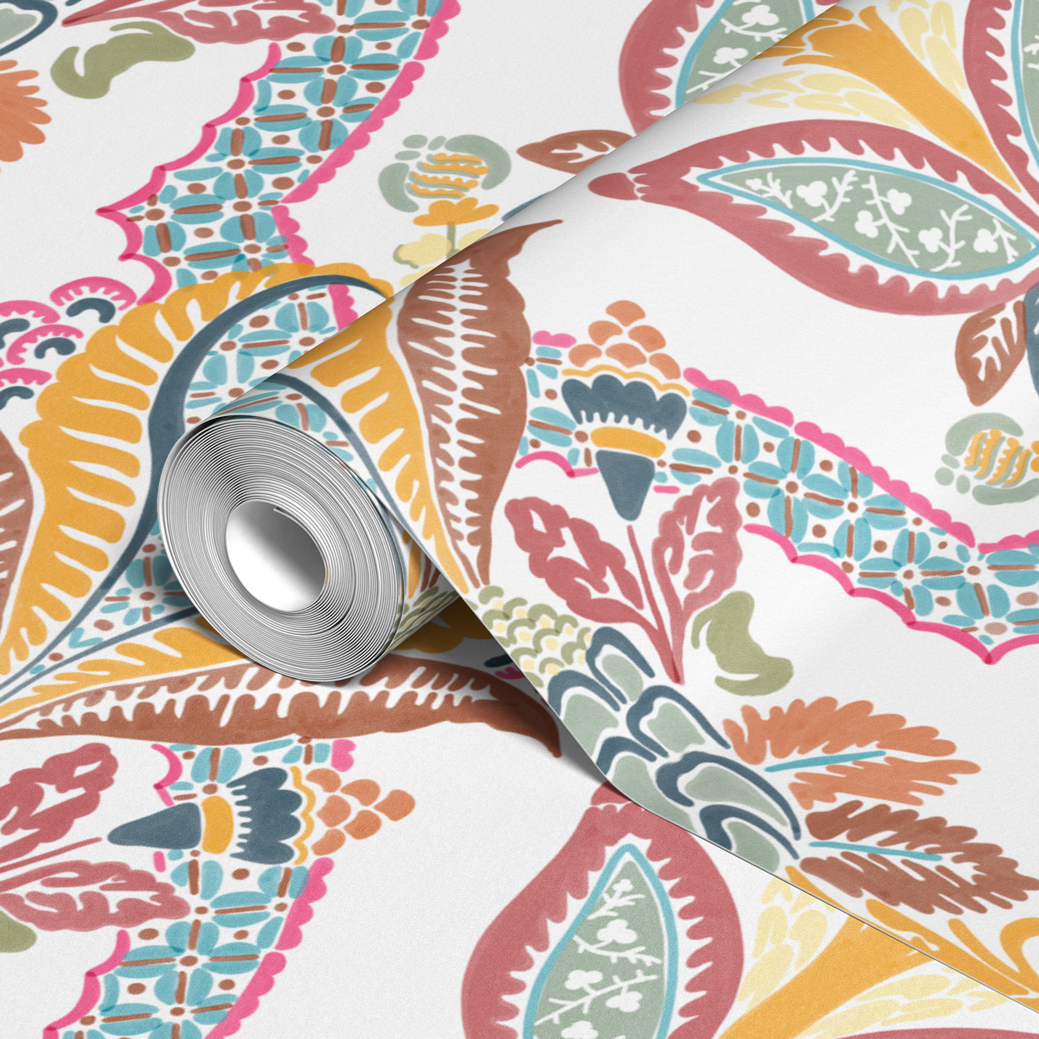 wallpaper roll closeup mockup