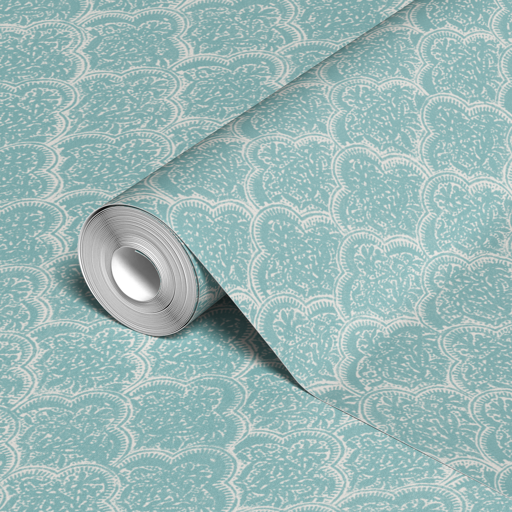 wallpaper roll closeup mockup