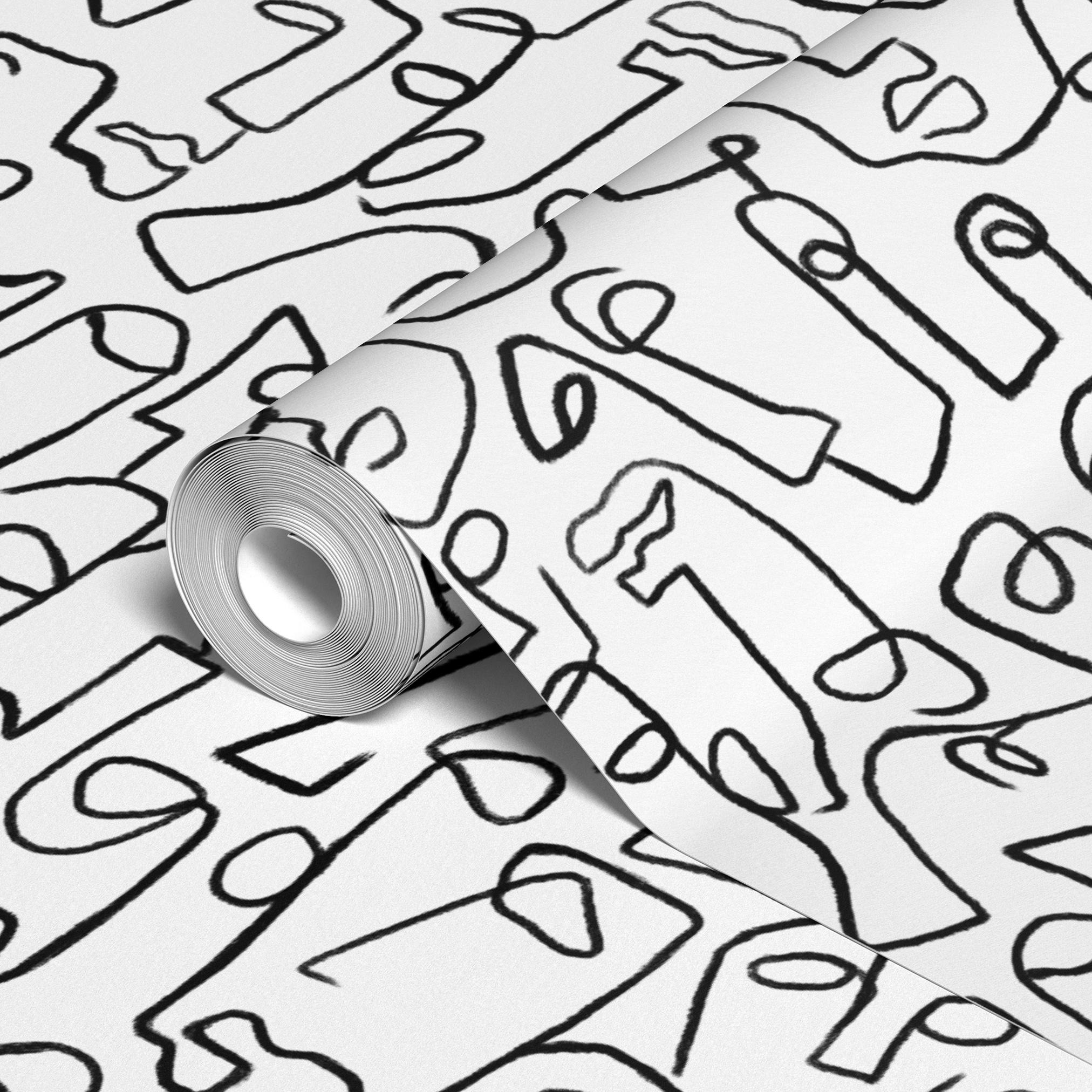 wallpaper roll closeup mockup