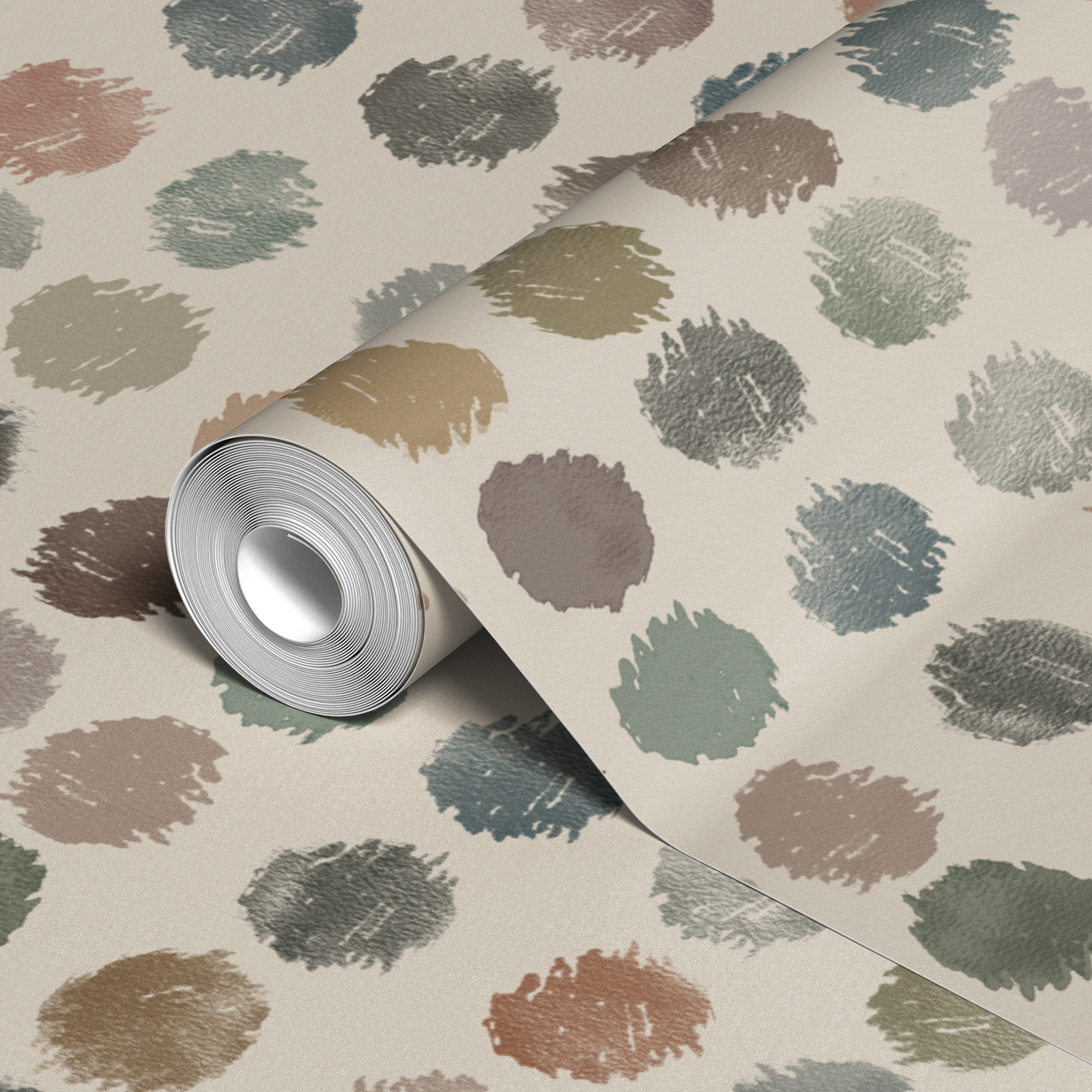 wallpaper roll closeup mockup