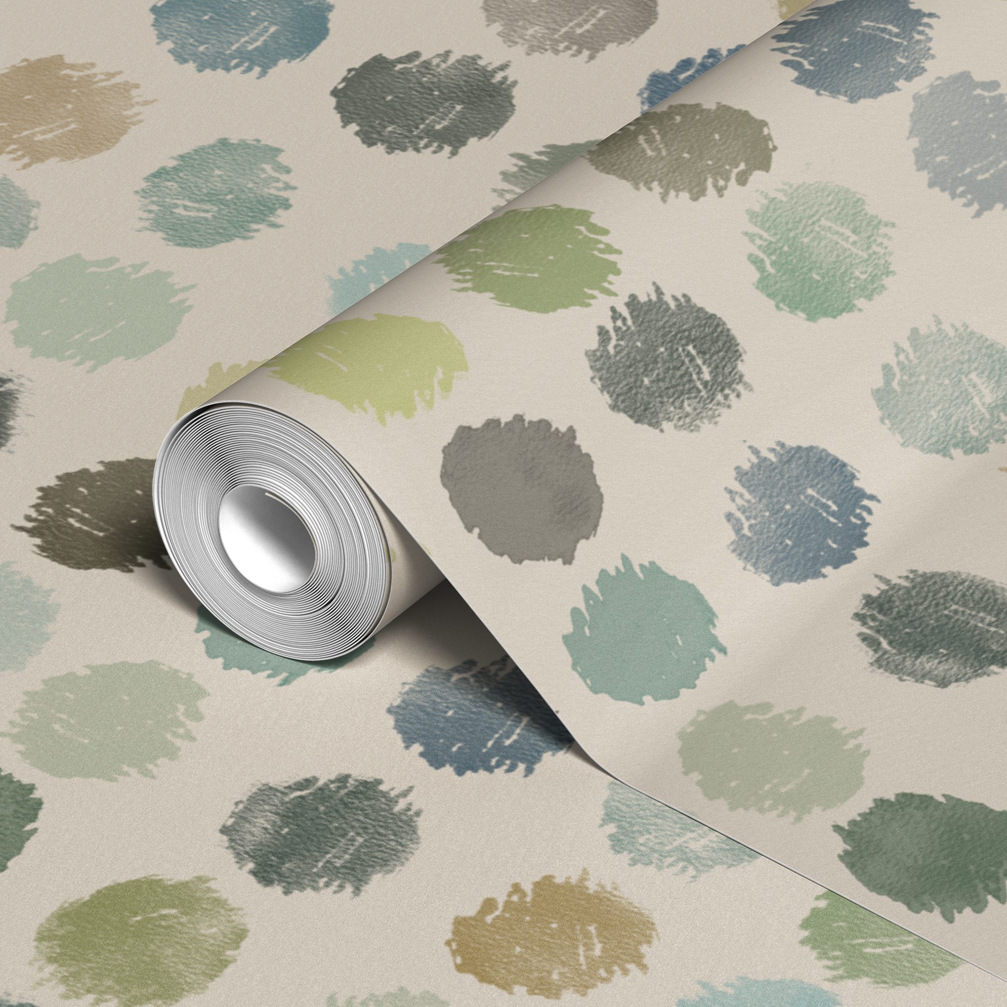 wallpaper roll closeup mockup