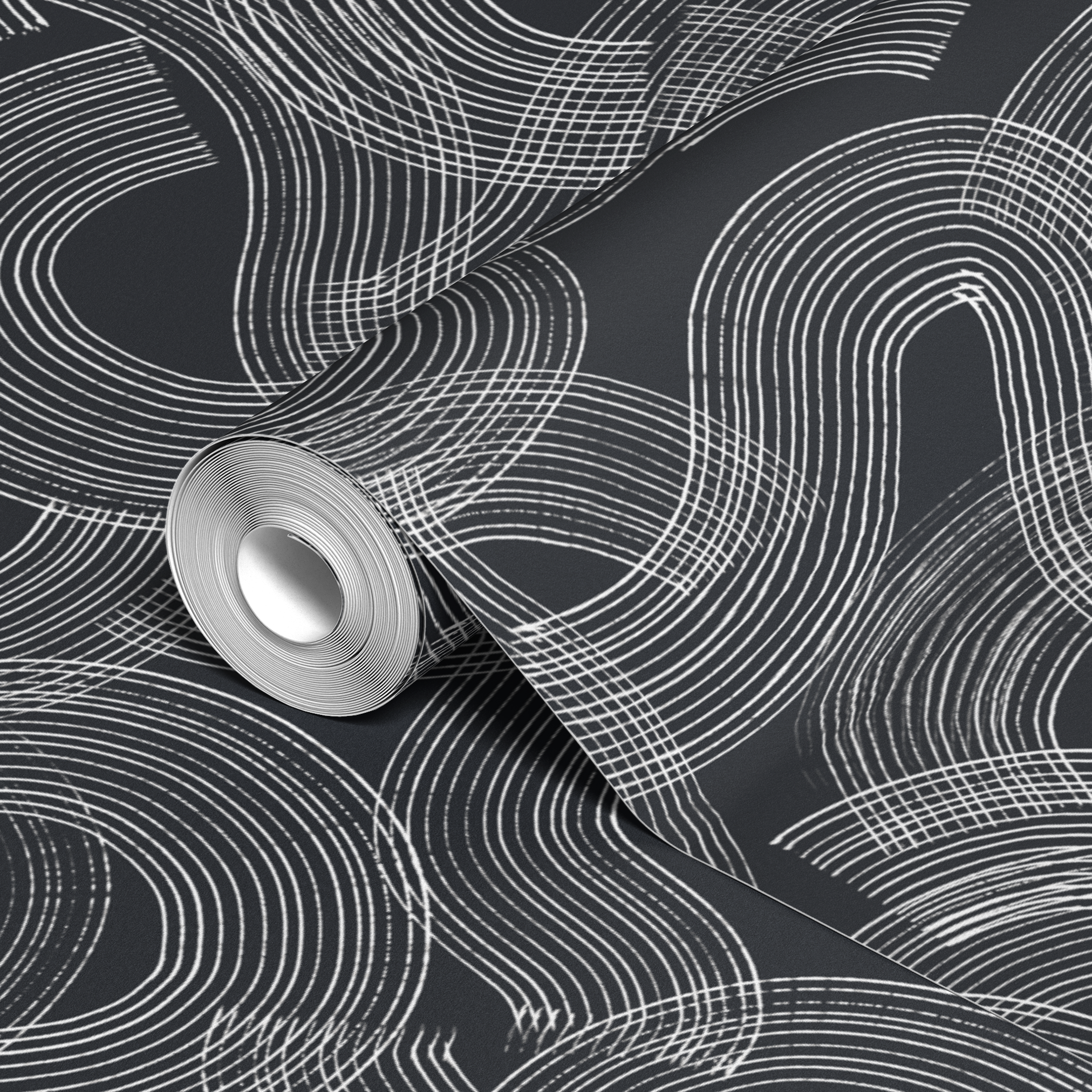 wallpaper roll closeup mockup