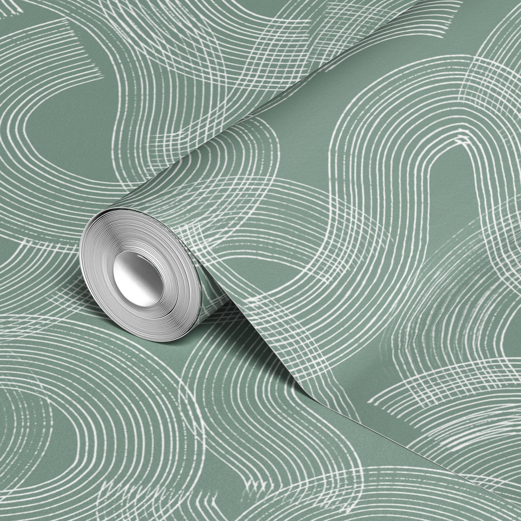 wallpaper roll closeup mockup