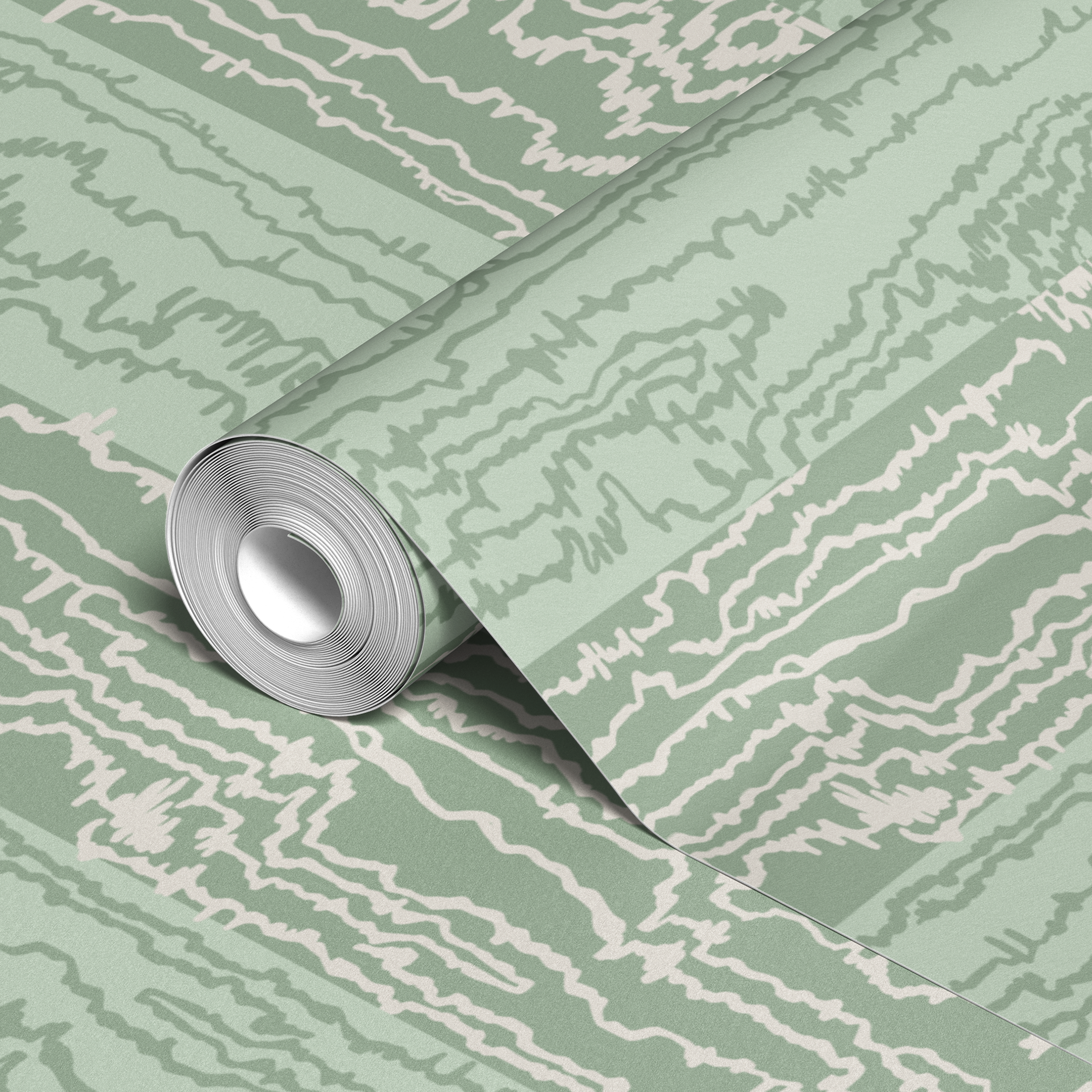 wallpaper roll closeup mockup