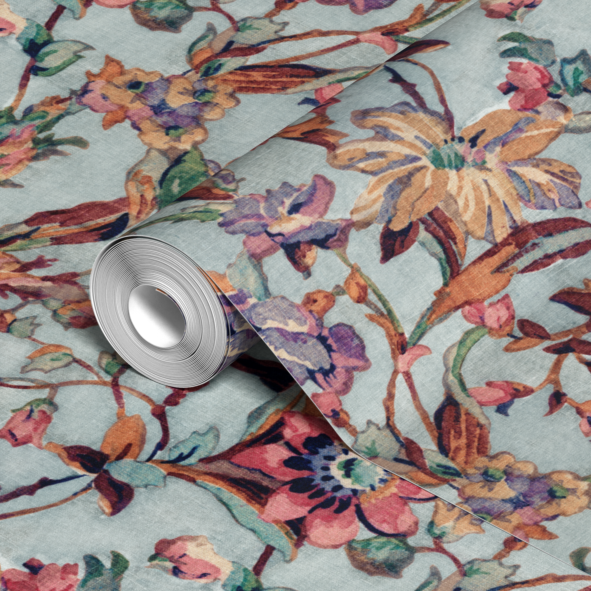 wallpaper roll closeup mockup