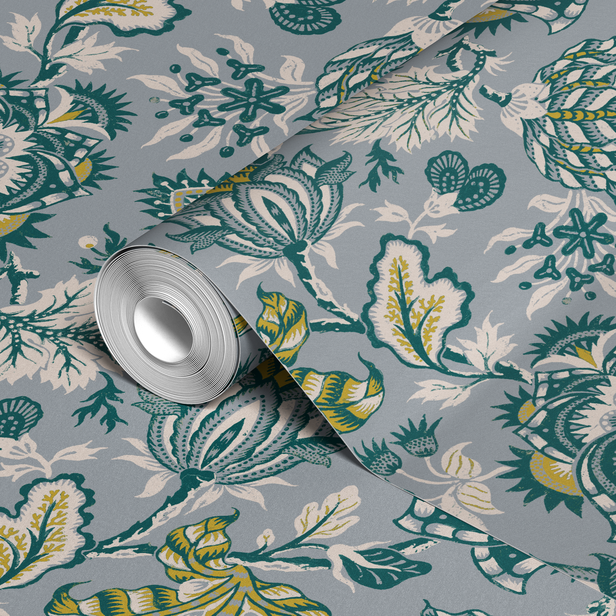 wallpaper roll closeup mockup