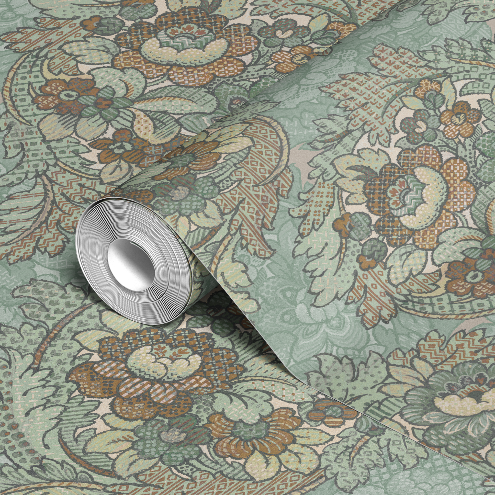 wallpaper roll closeup mockup