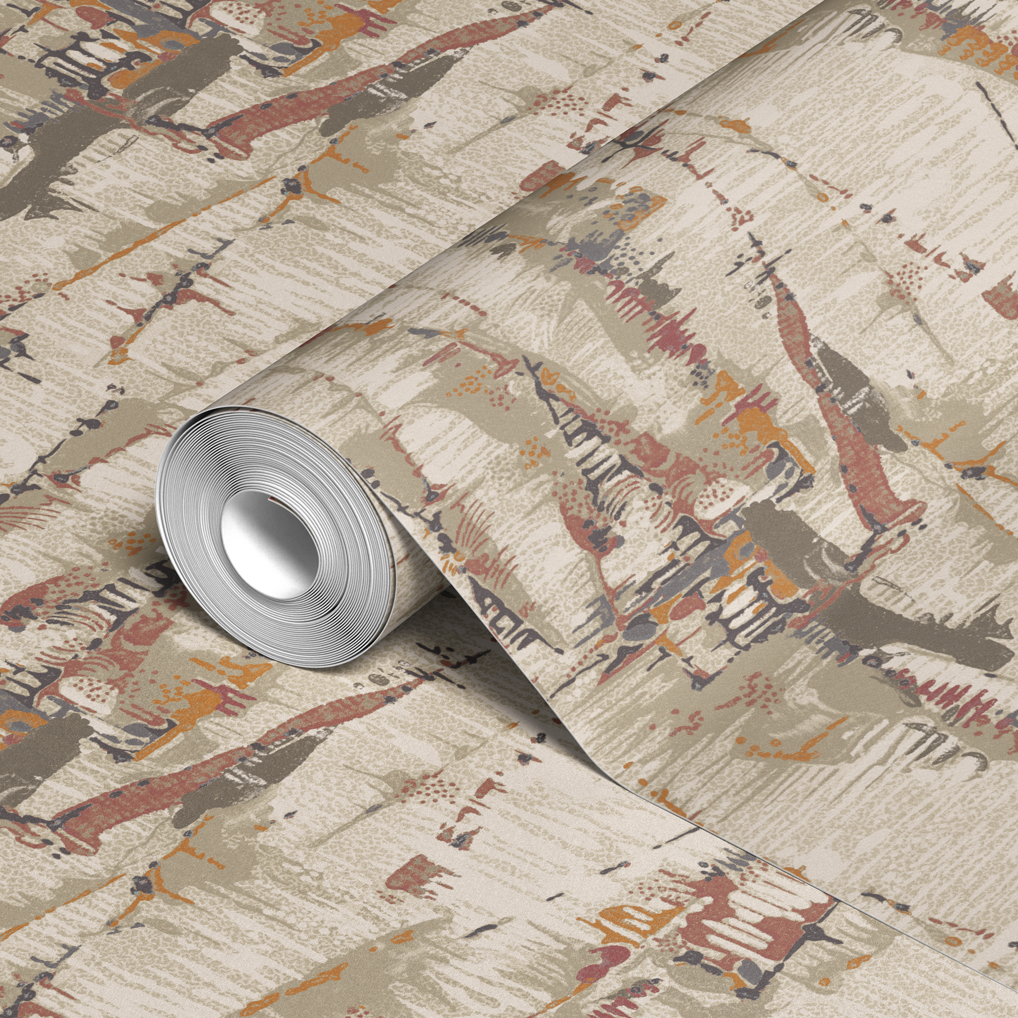 wallpaper roll closeup mockup