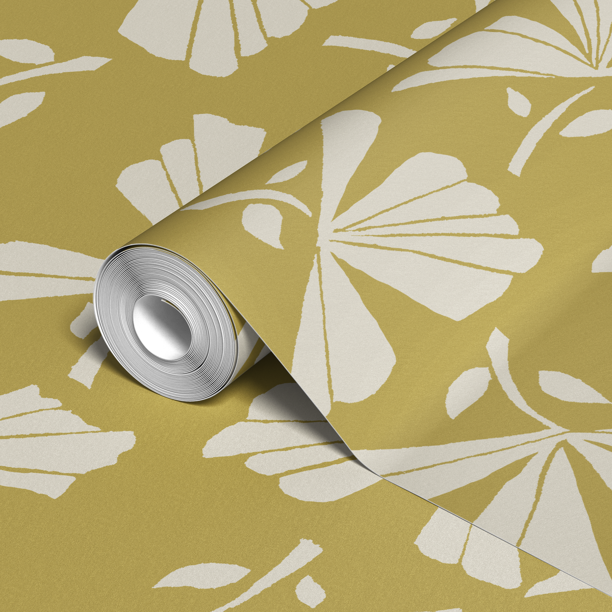 wallpaper roll closeup mockup