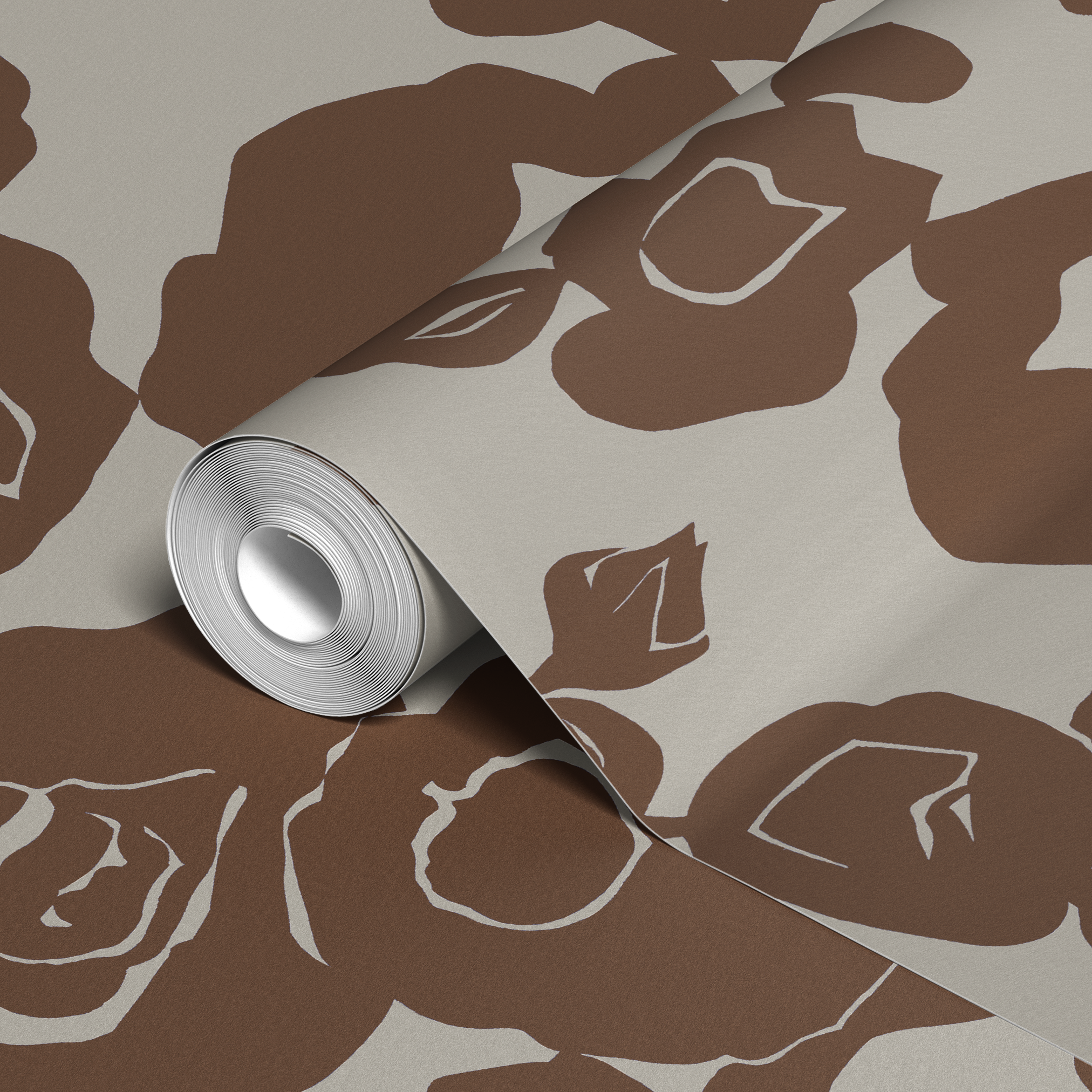 wallpaper roll closeup mockup