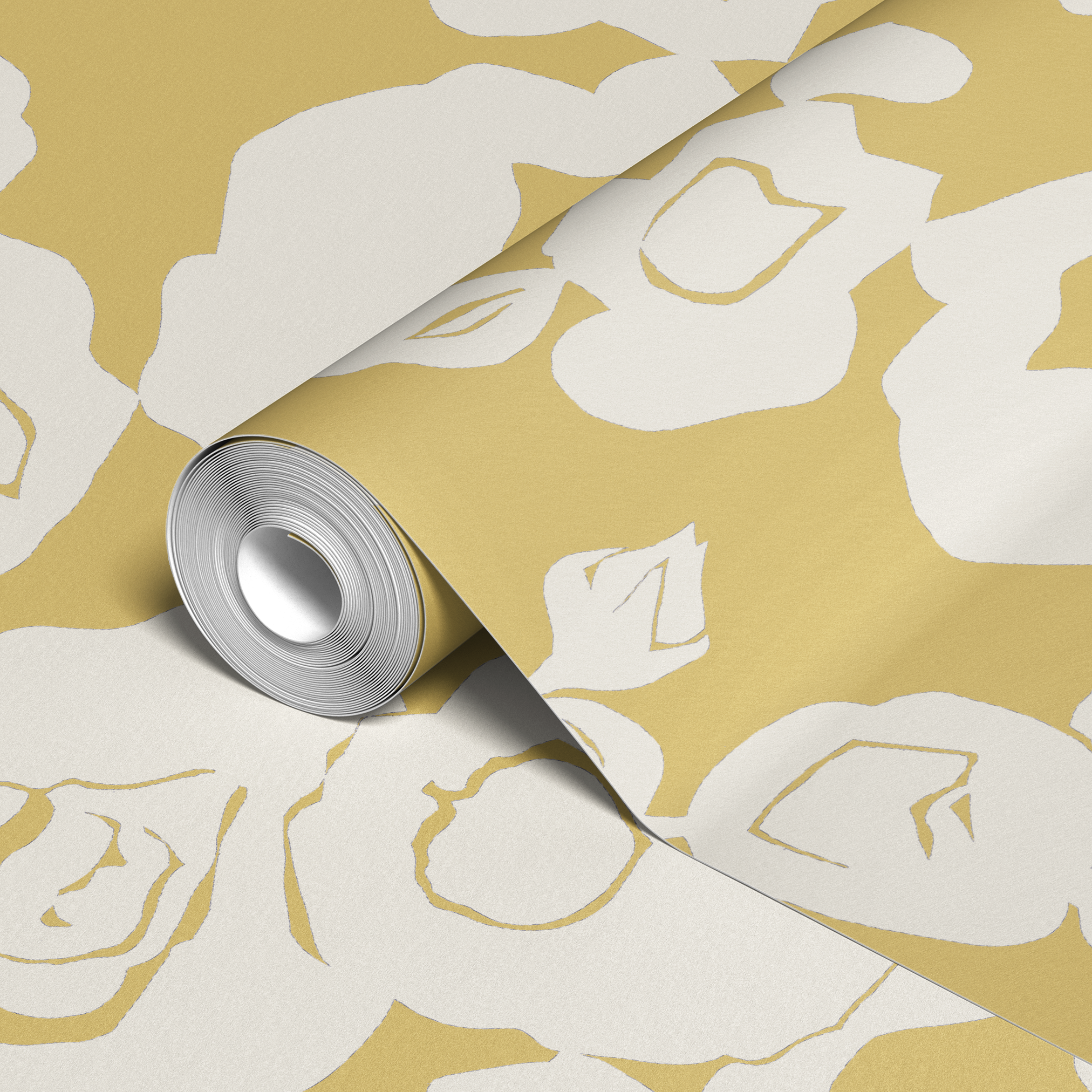 wallpaper roll closeup mockup