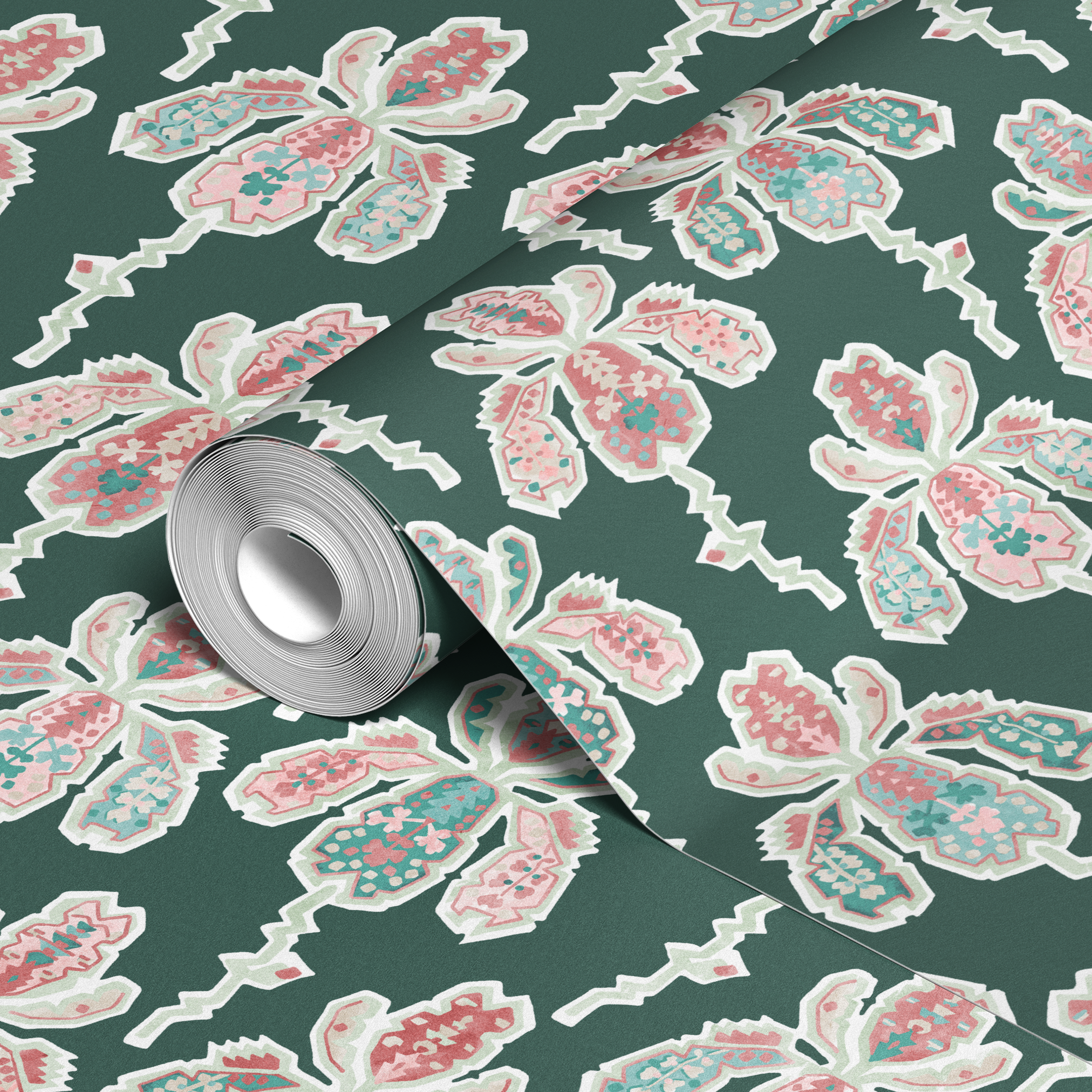 wallpaper roll closeup mockup