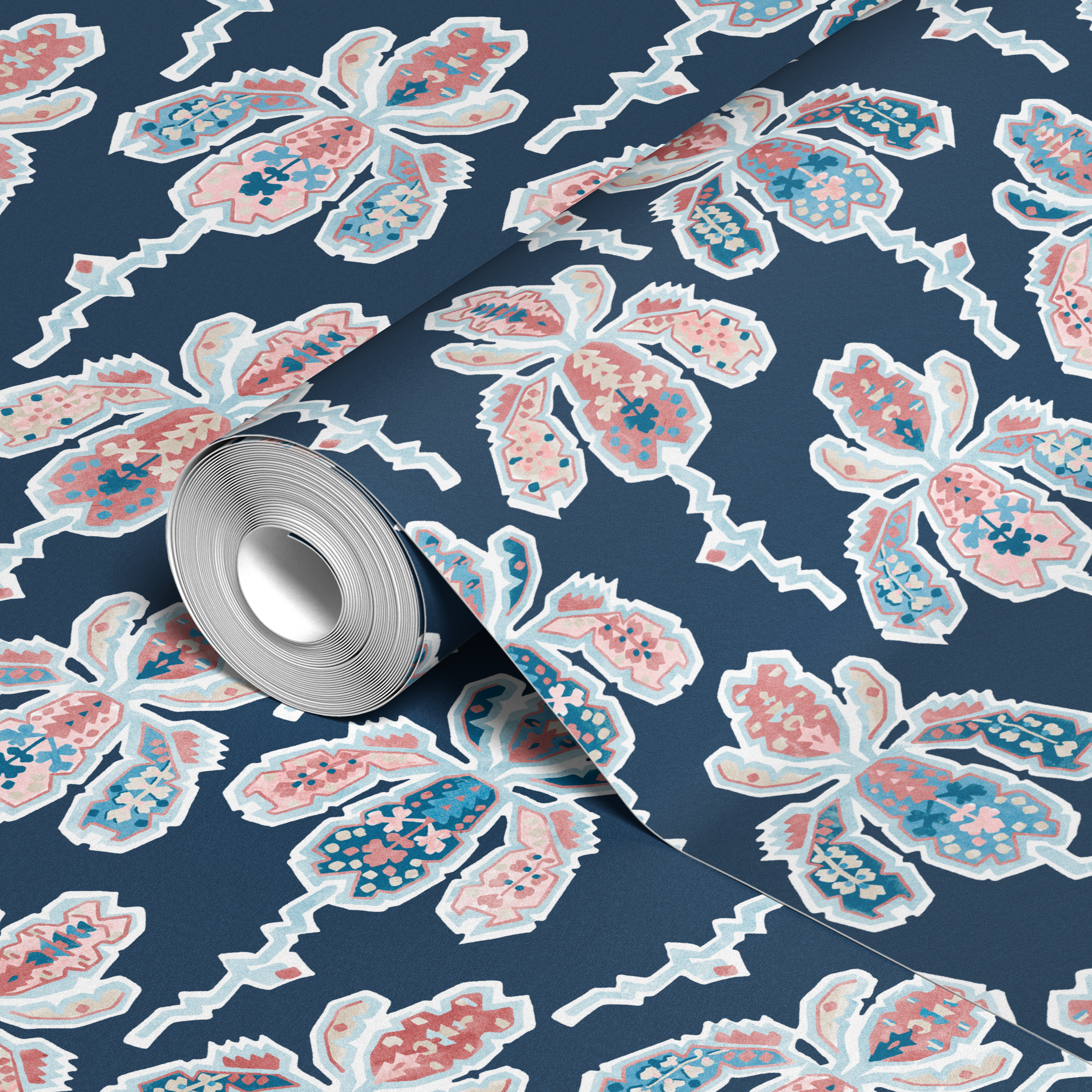 wallpaper roll closeup mockup