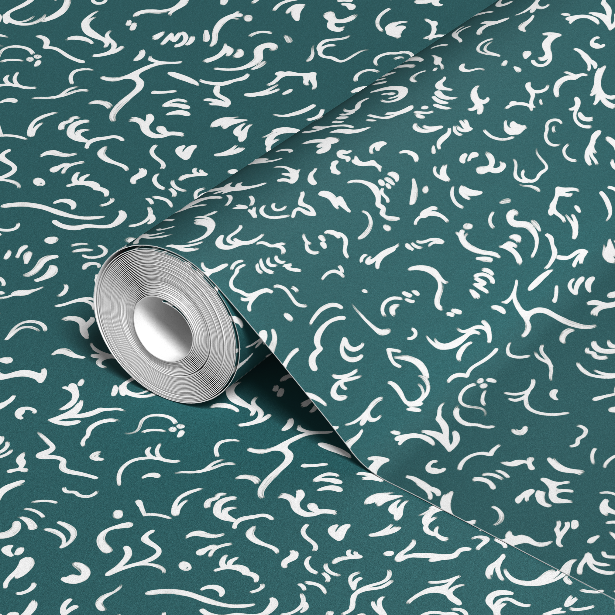 wallpaper roll closeup mockup