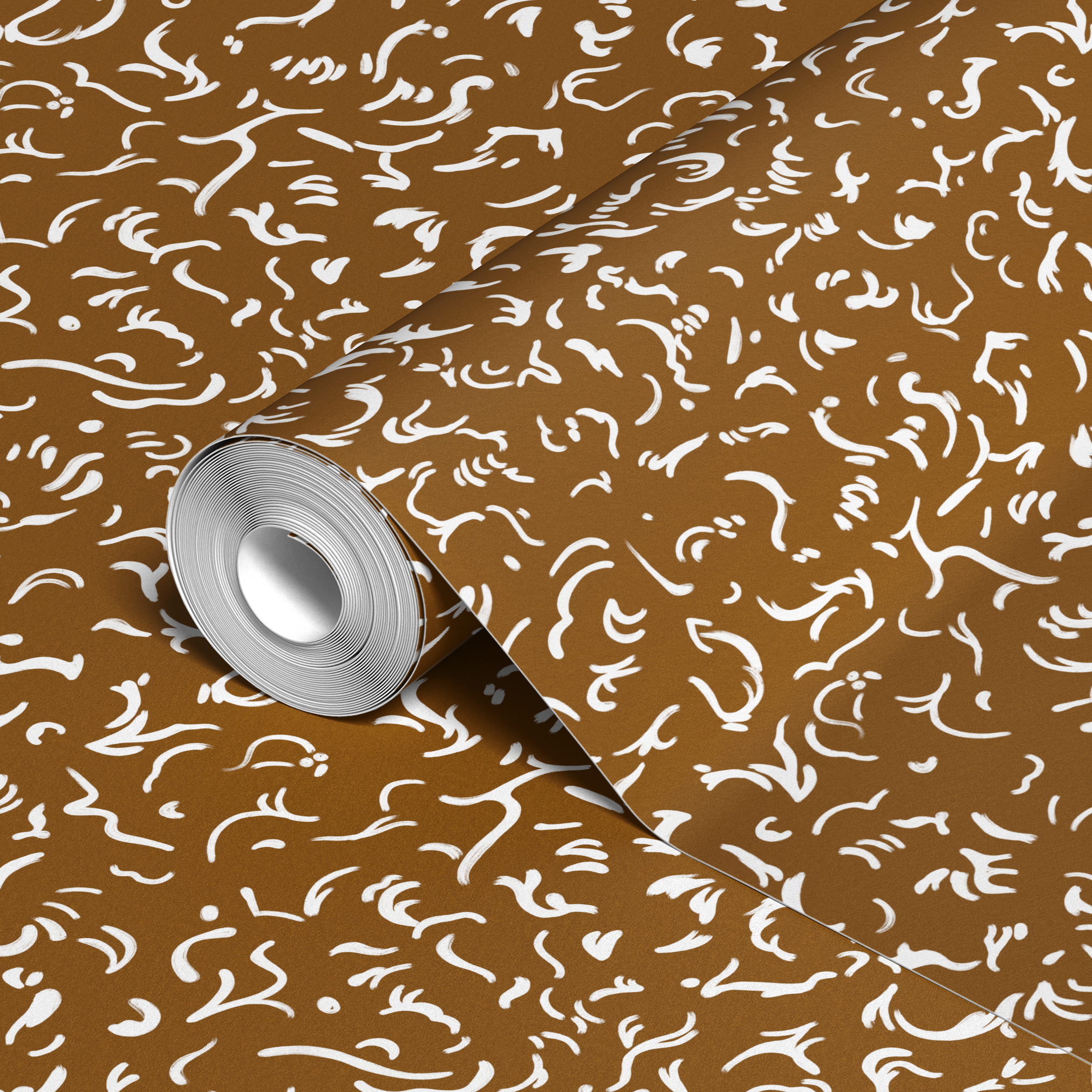 wallpaper roll closeup mockup