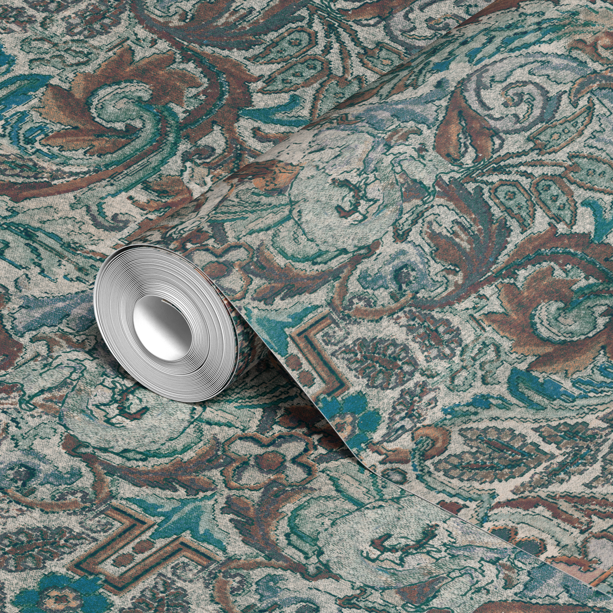 wallpaper roll closeup mockup