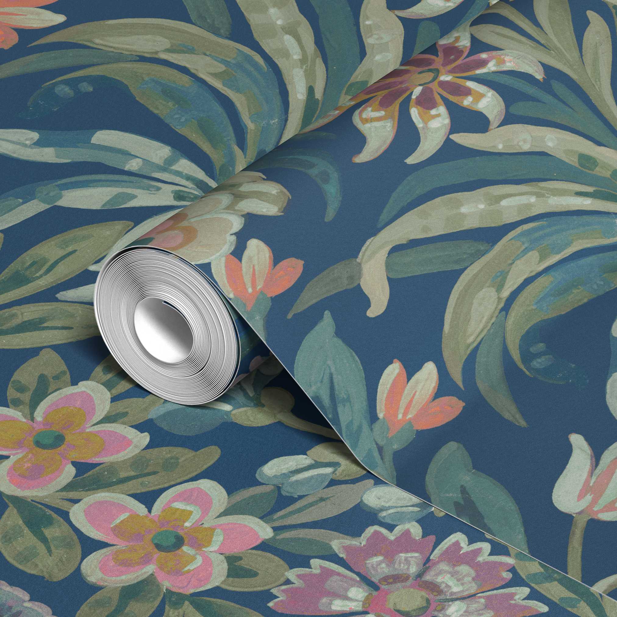 wallpaper roll closeup mockup