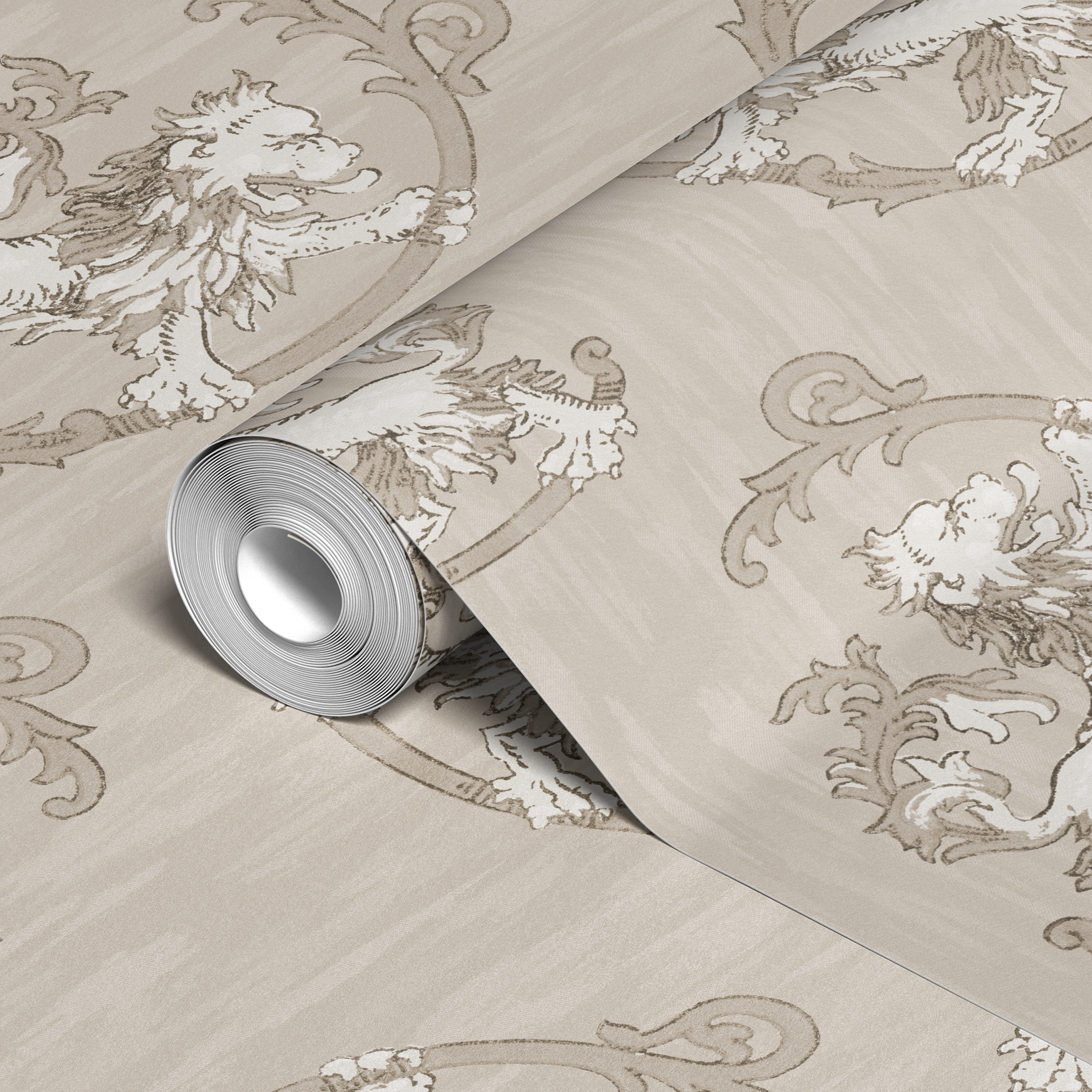 wallpaper roll closeup mockup