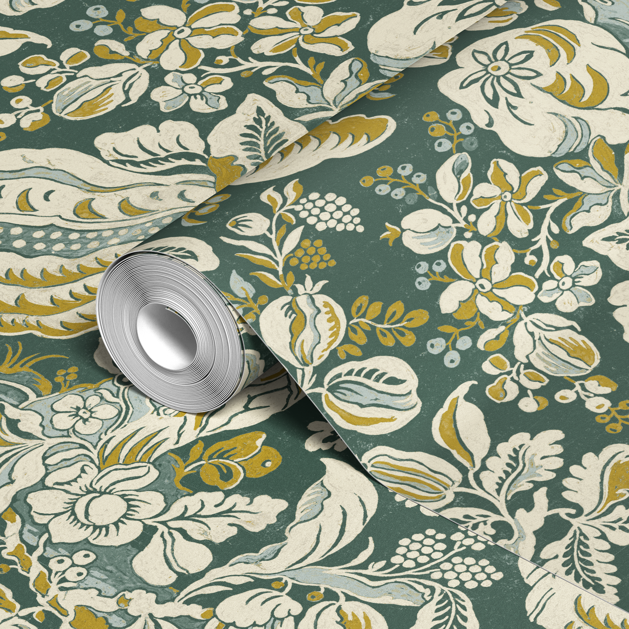 wallpaper roll closeup mockup