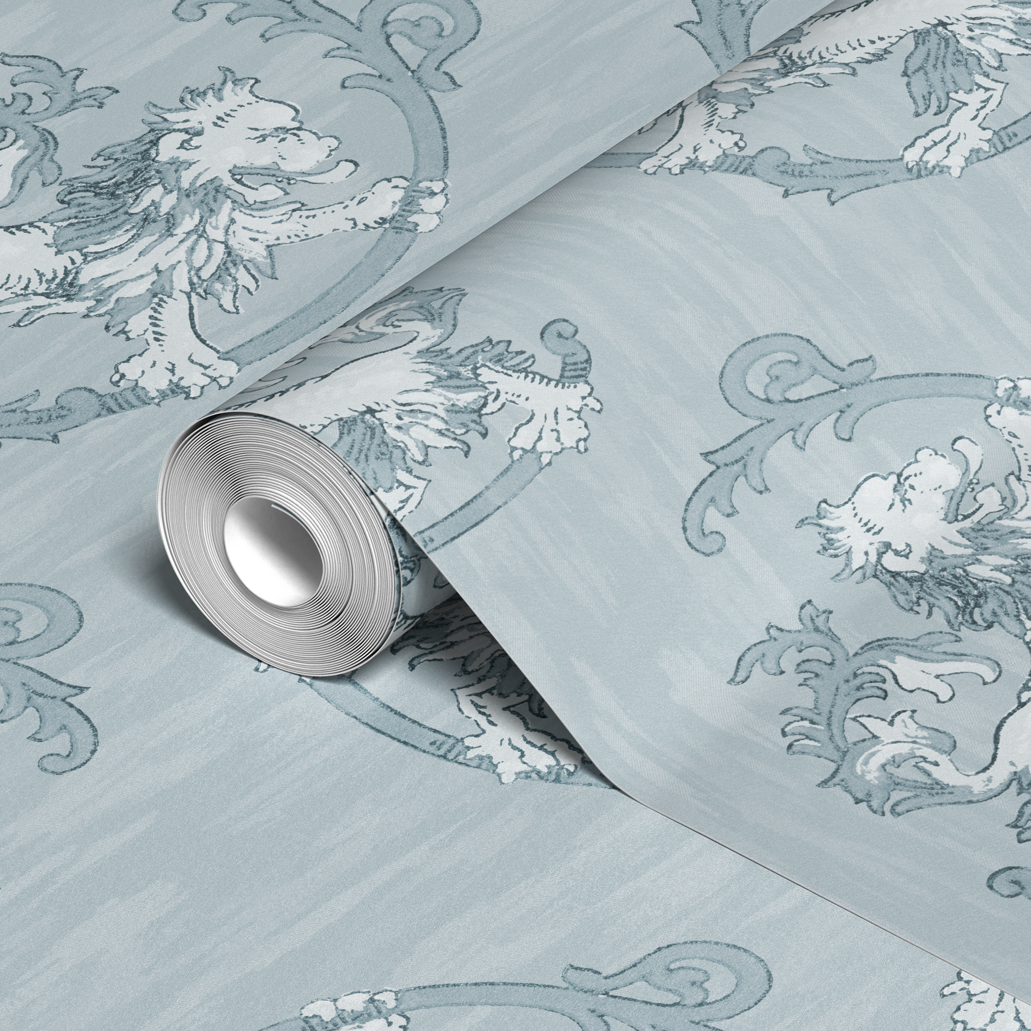 wallpaper roll closeup mockup