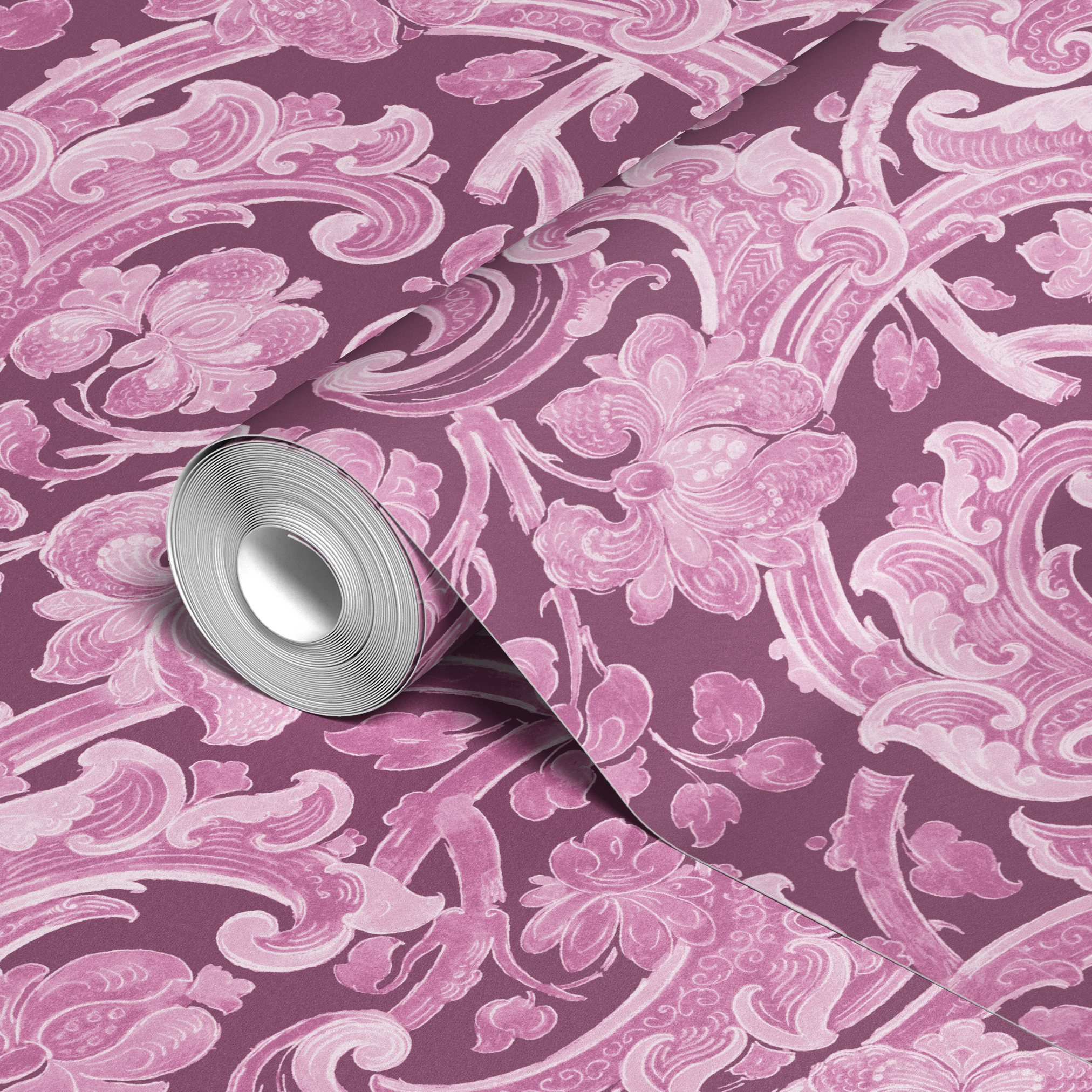 wallpaper roll closeup mockup