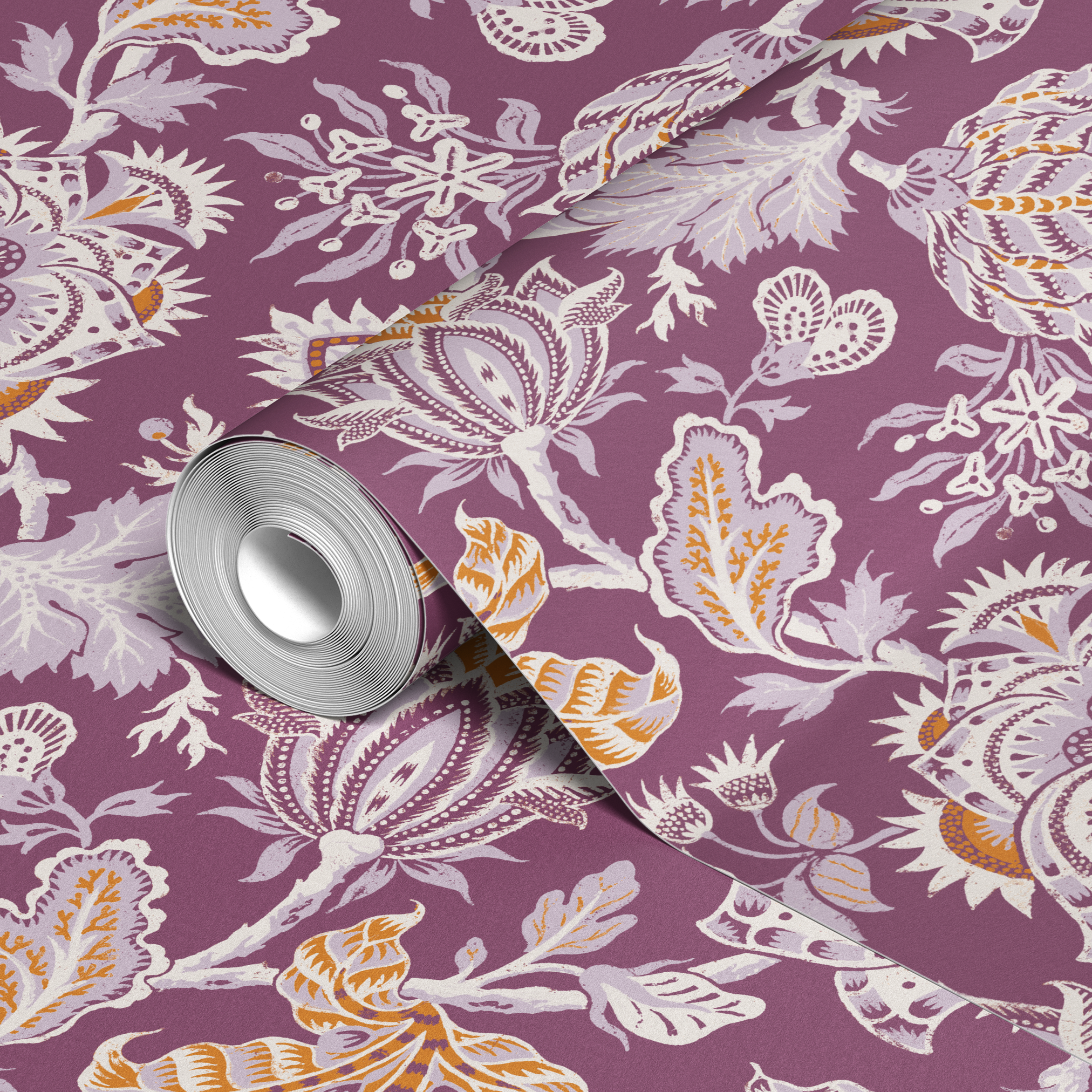 wallpaper roll closeup mockup