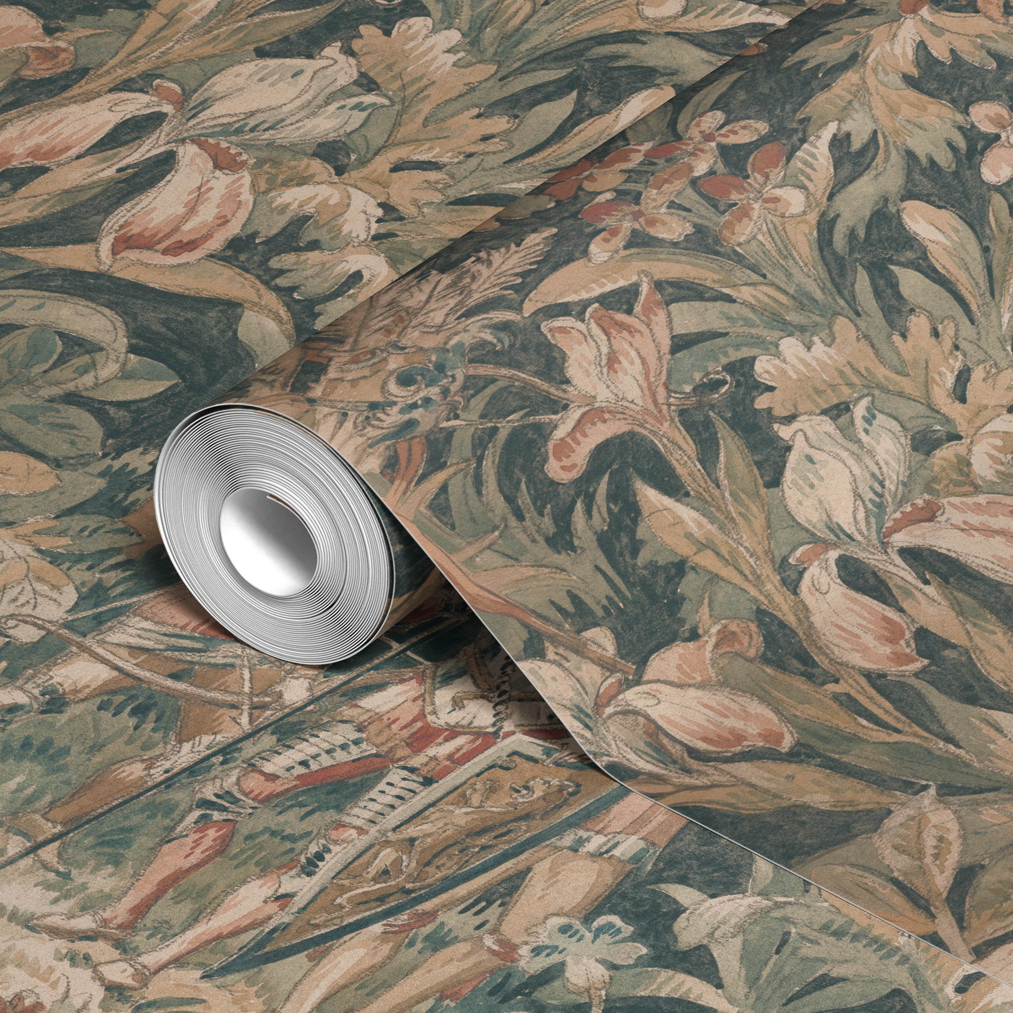 wallpaper roll closeup mockup