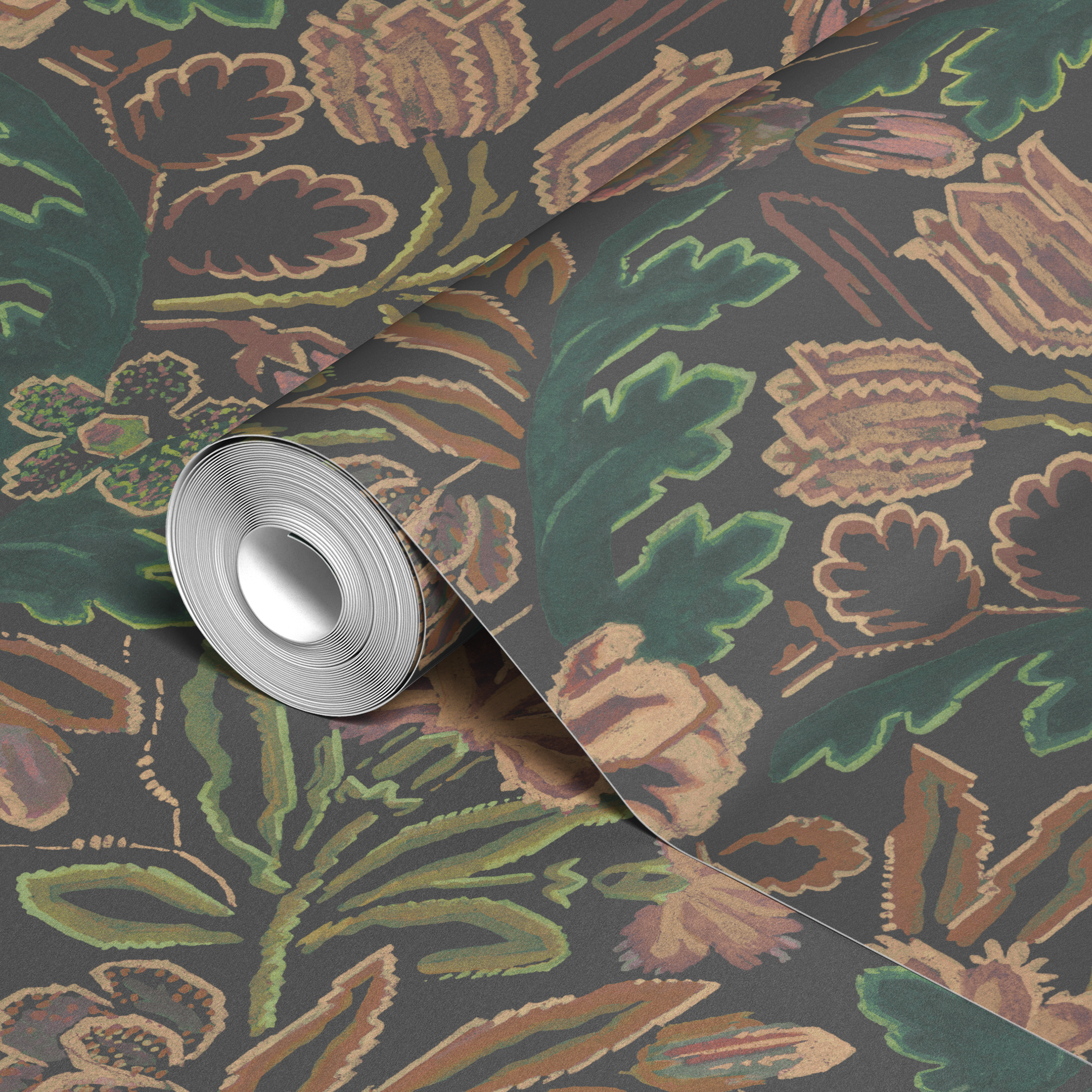 wallpaper roll closeup mockup