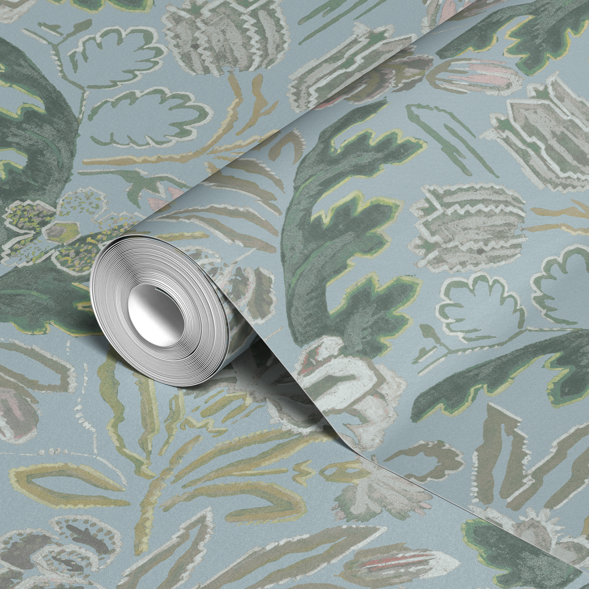 wallpaper roll closeup mockup