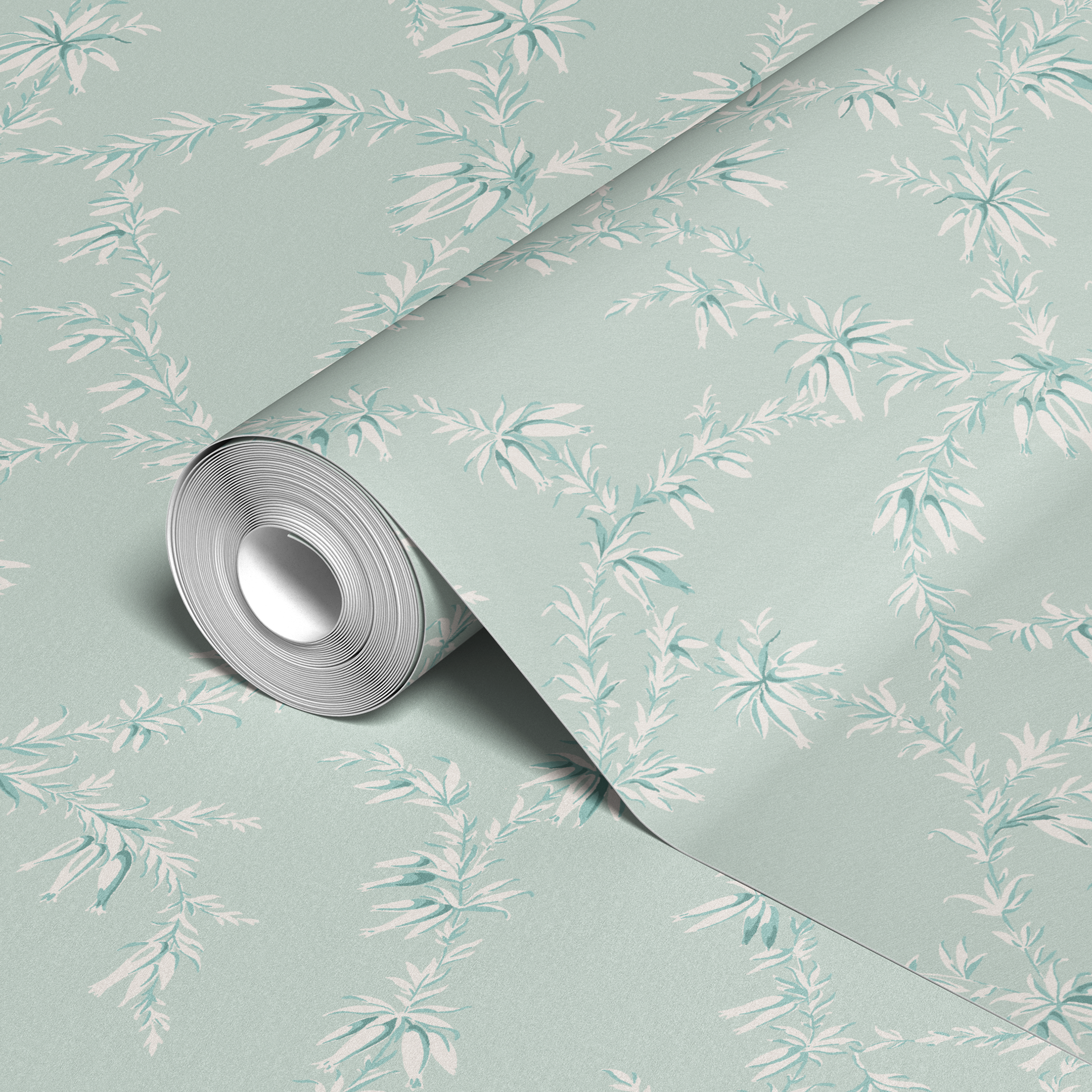 wallpaper roll closeup mockup