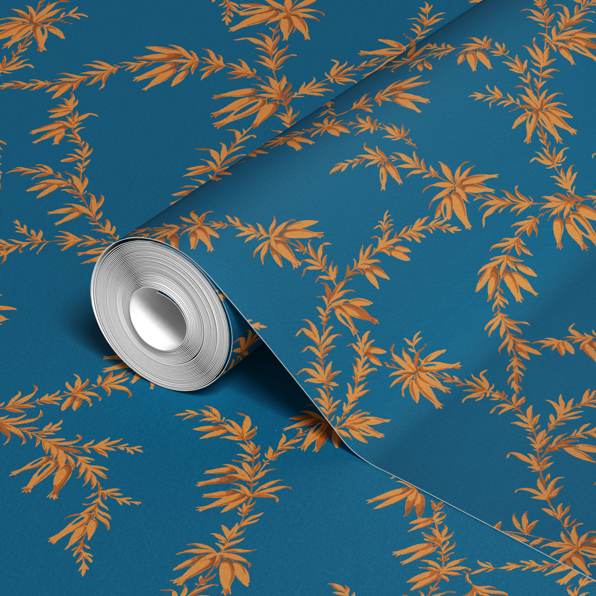 wallpaper roll closeup mockup
