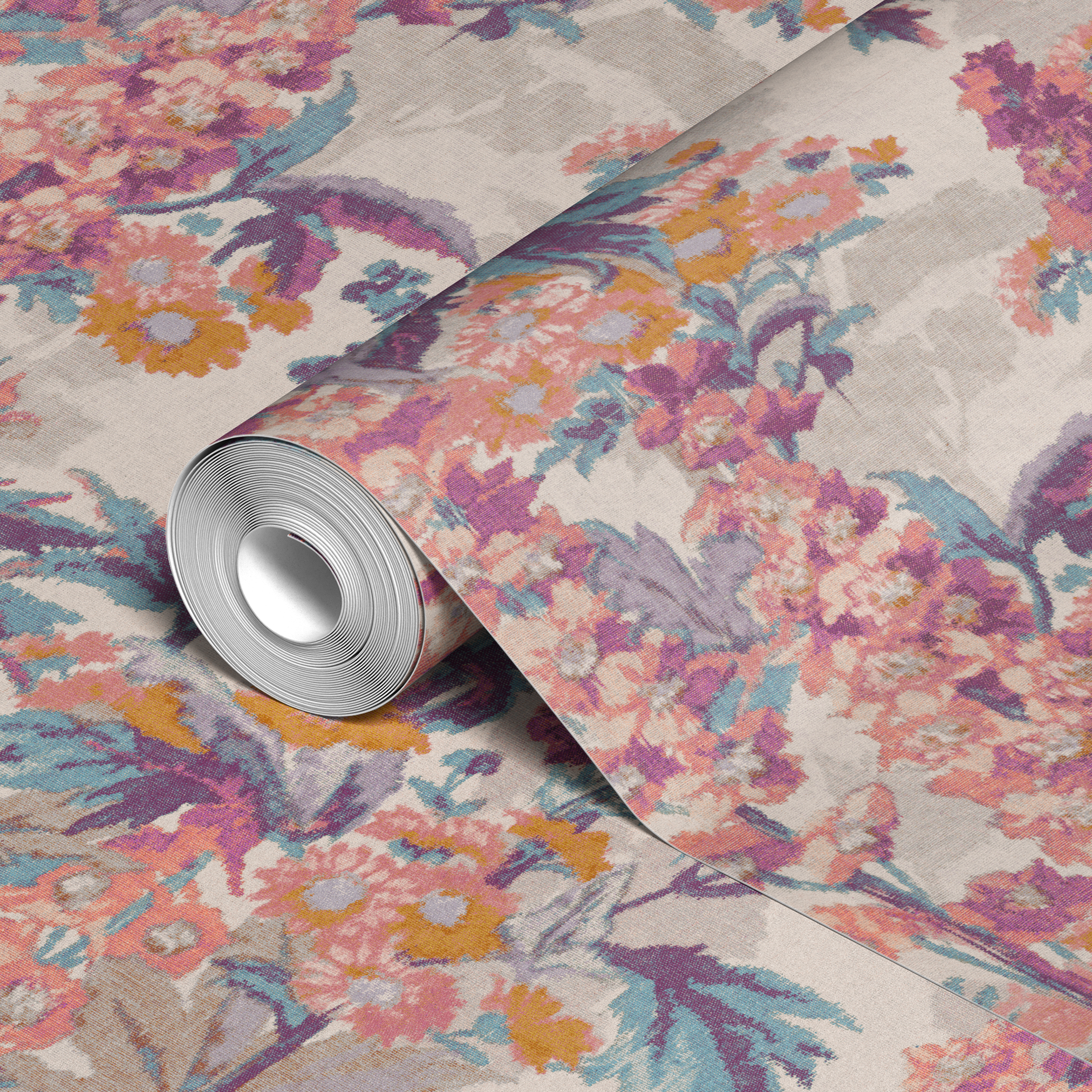 wallpaper roll closeup mockup