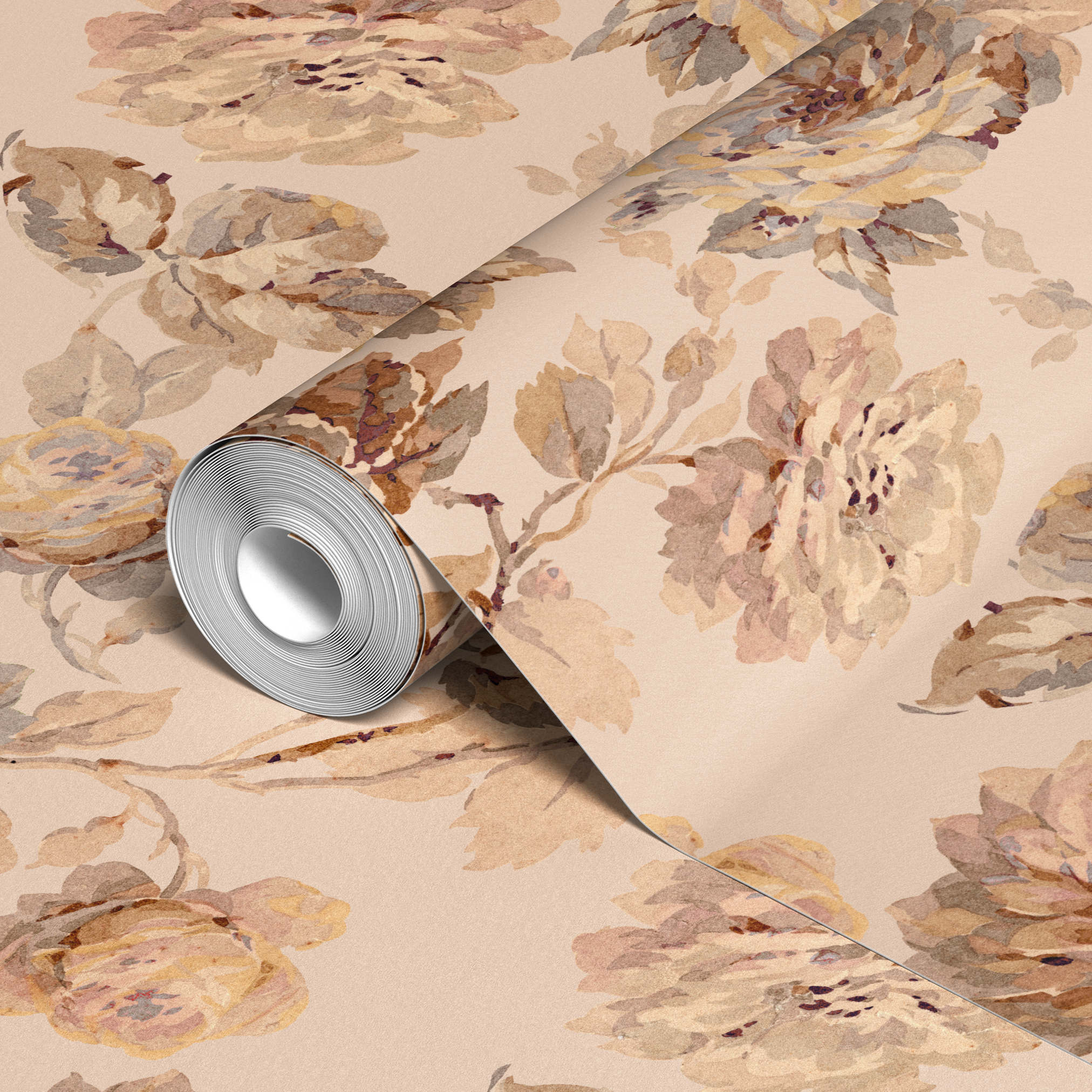 wallpaper roll closeup mockup