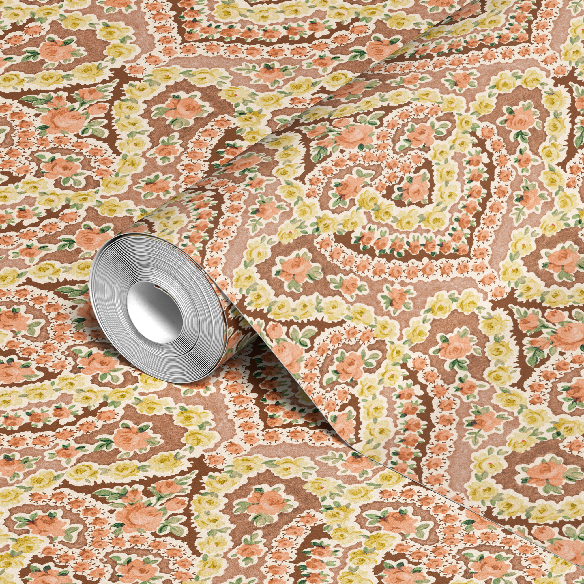 wallpaper roll closeup mockup