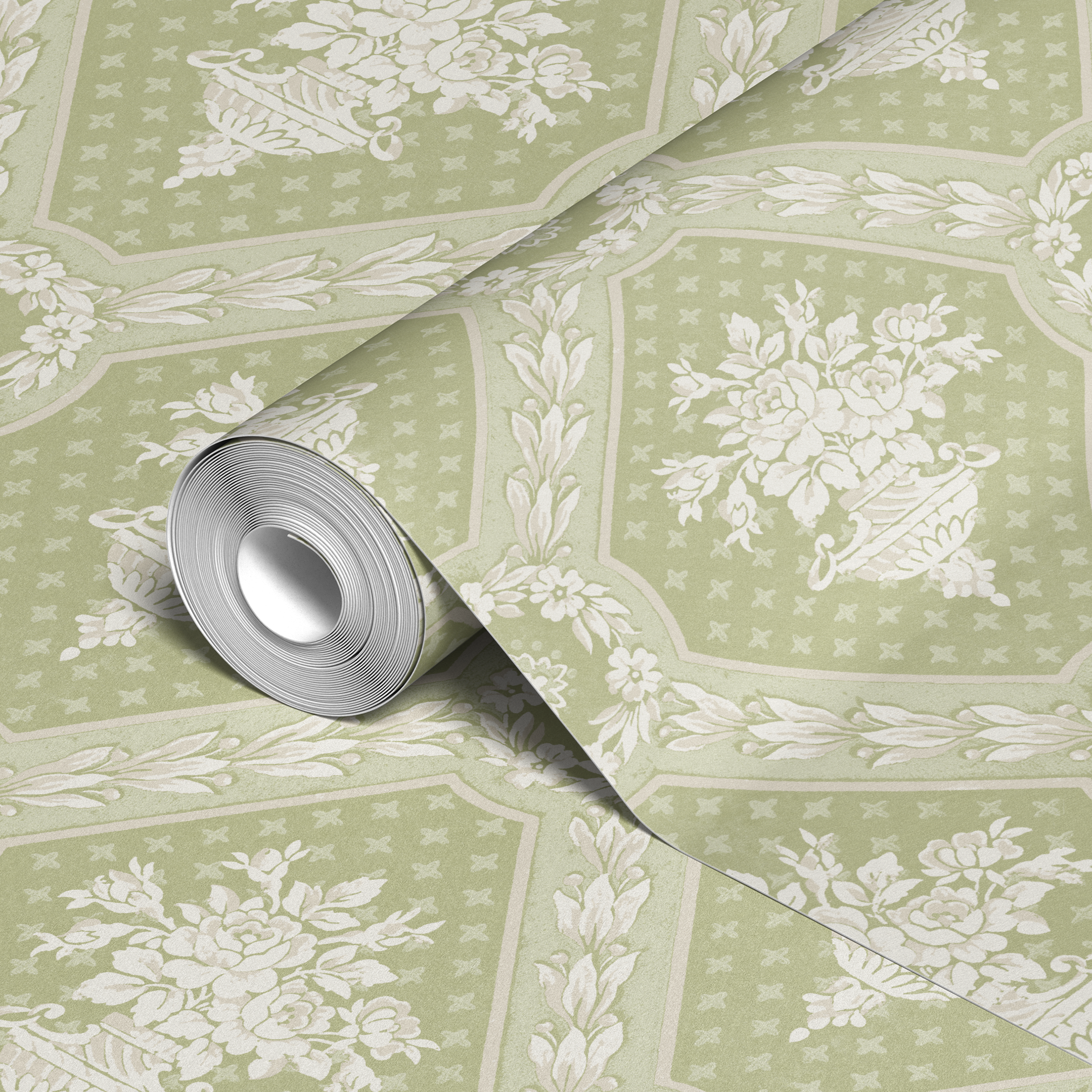 wallpaper roll closeup mockup